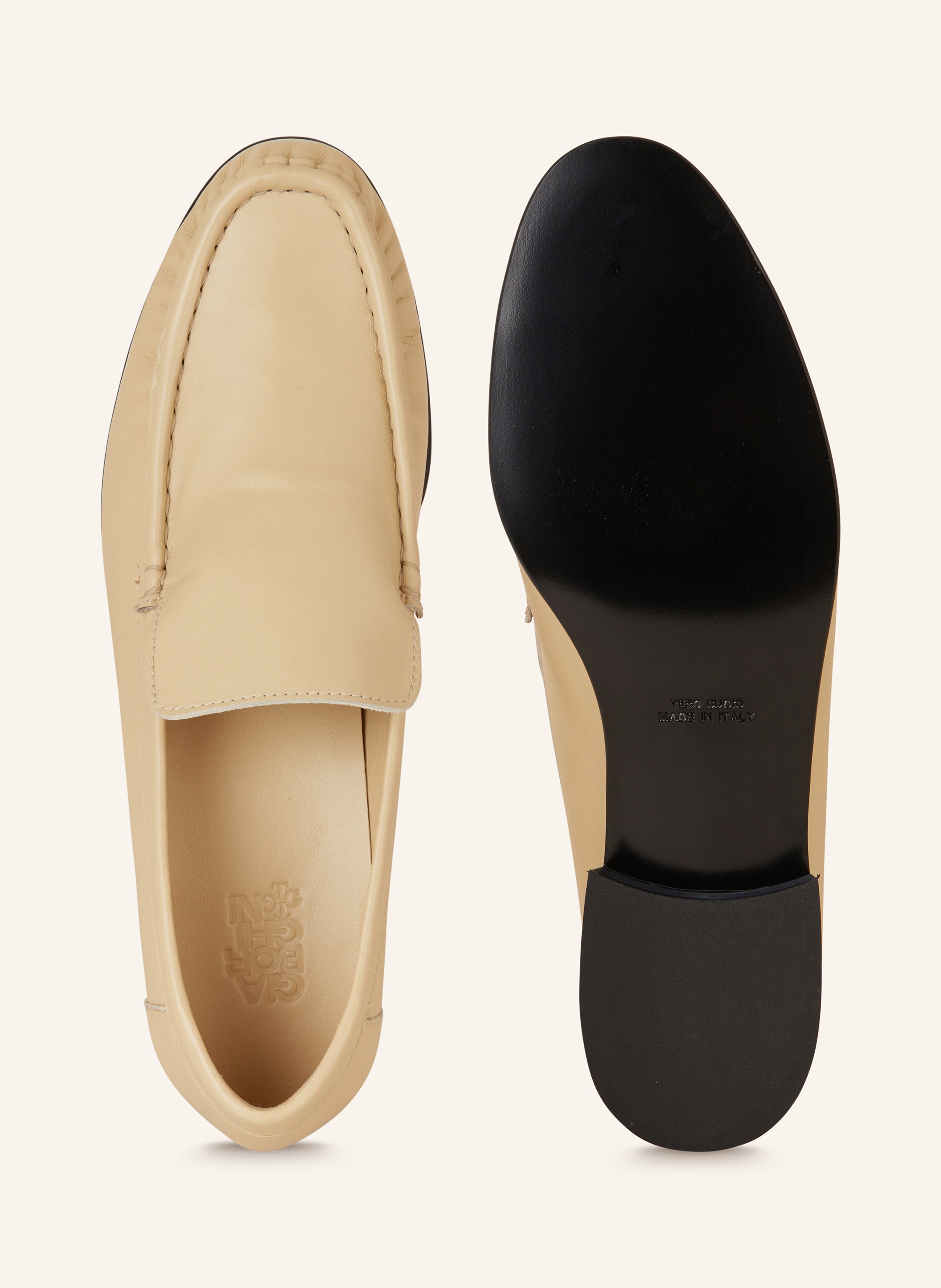 Thumbnail - Gia Borghini Loafer Bodil beige