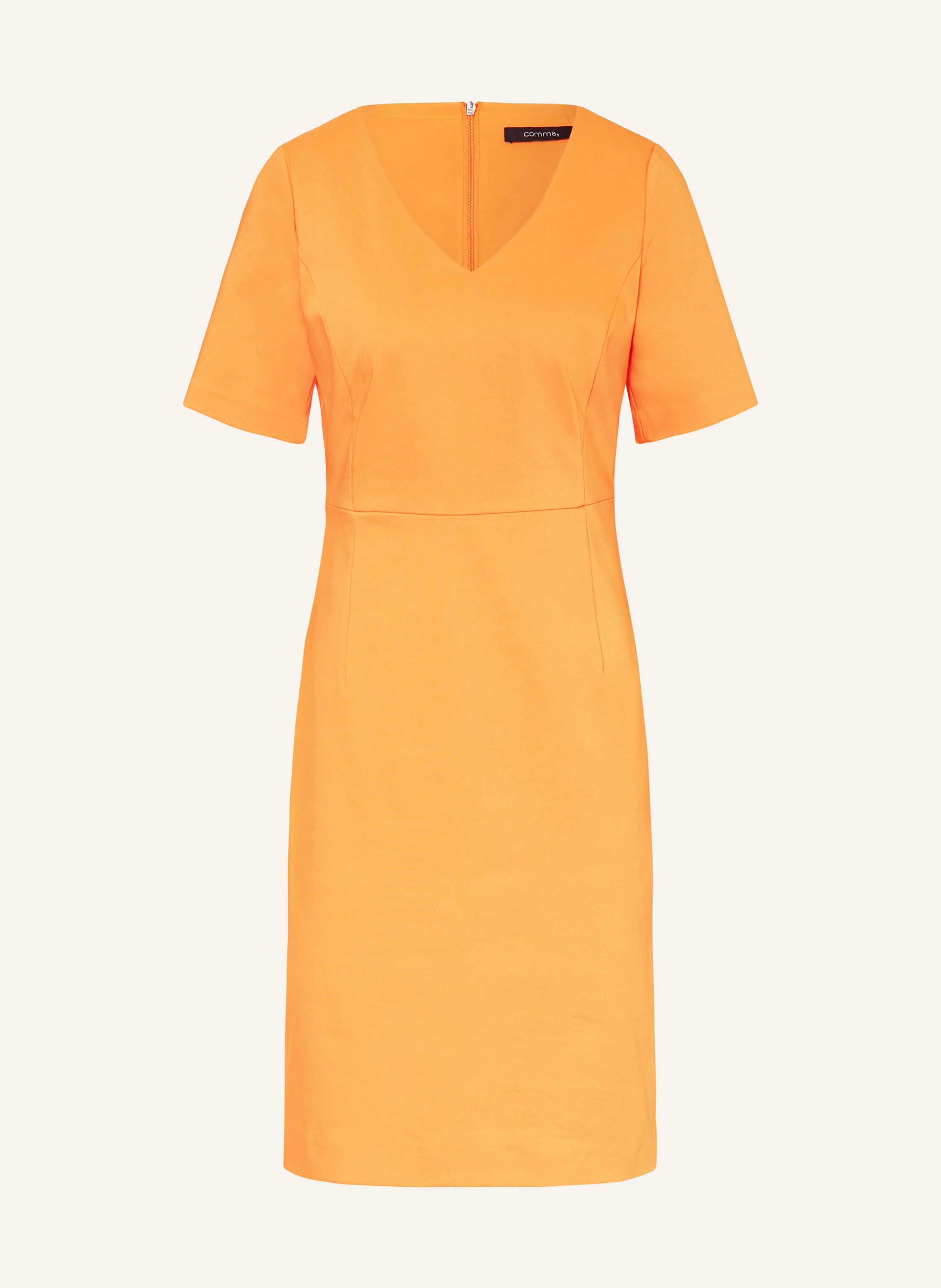 Zadie Poplin Midi Dress comma Sheath dress in orange