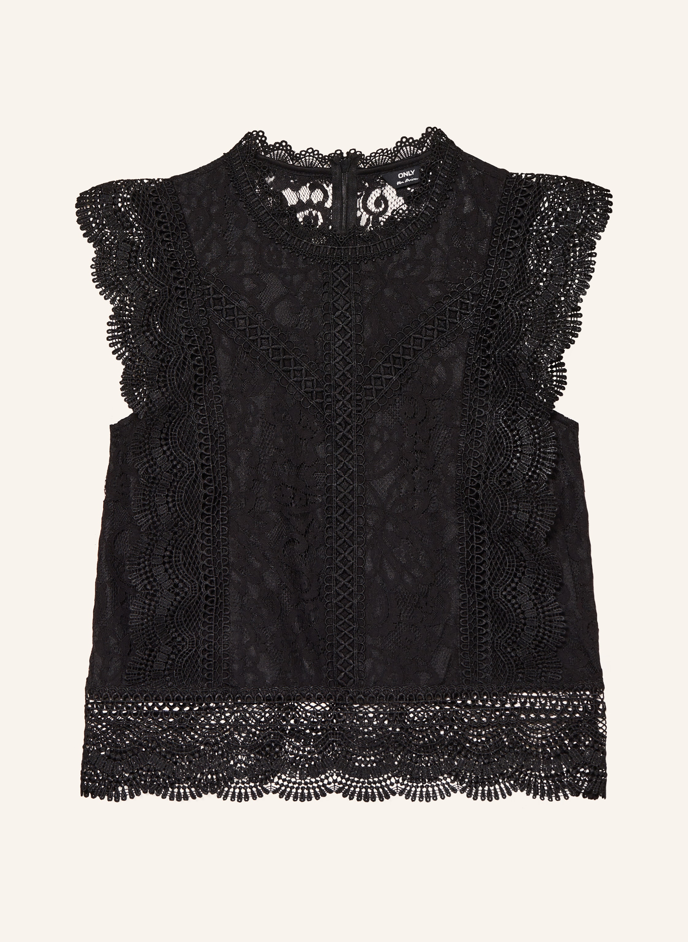 Black crochet lace top shop