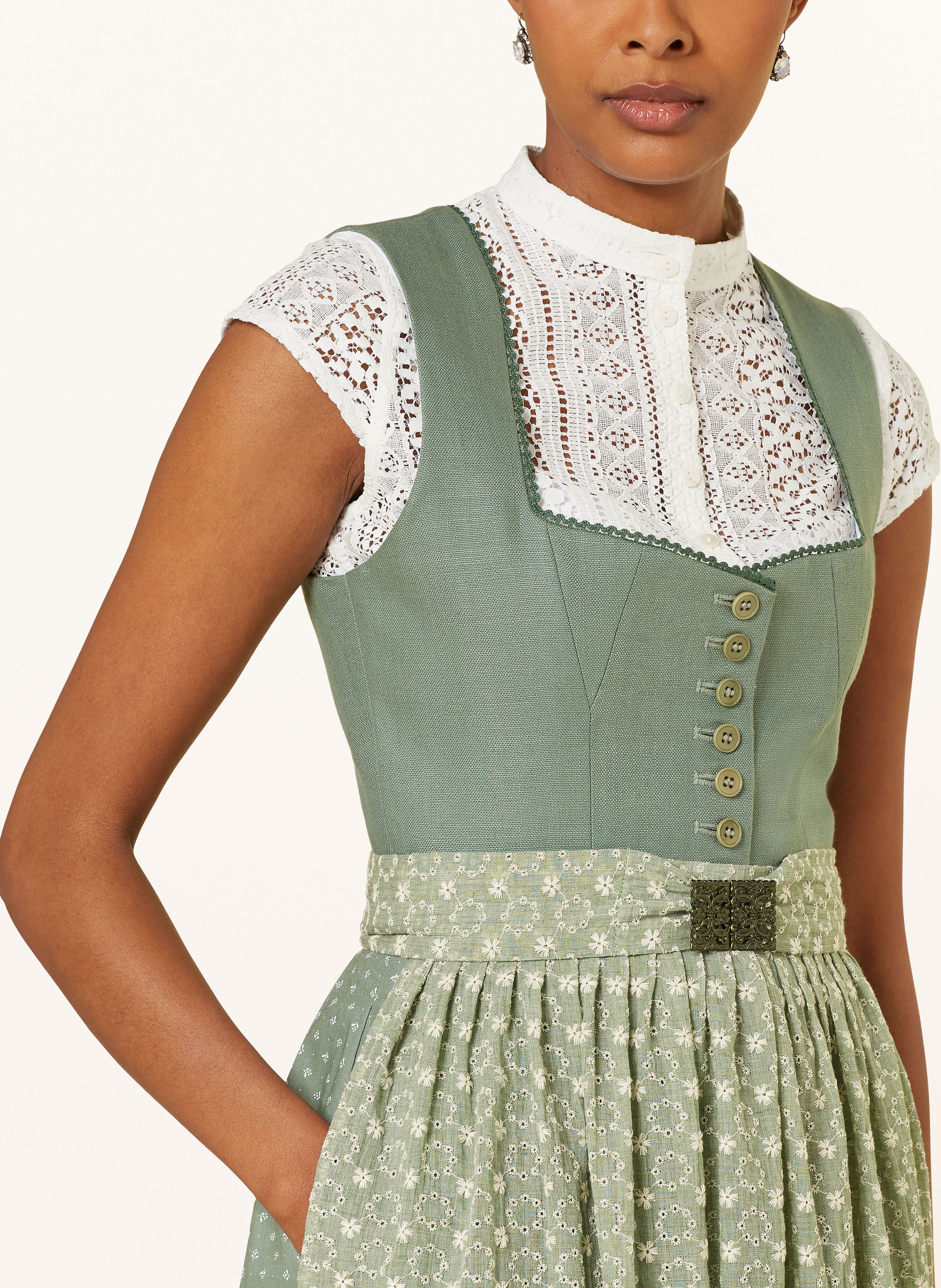 Thumbnail - Berwin & Wolff Dirndl Mit Leinen gruen