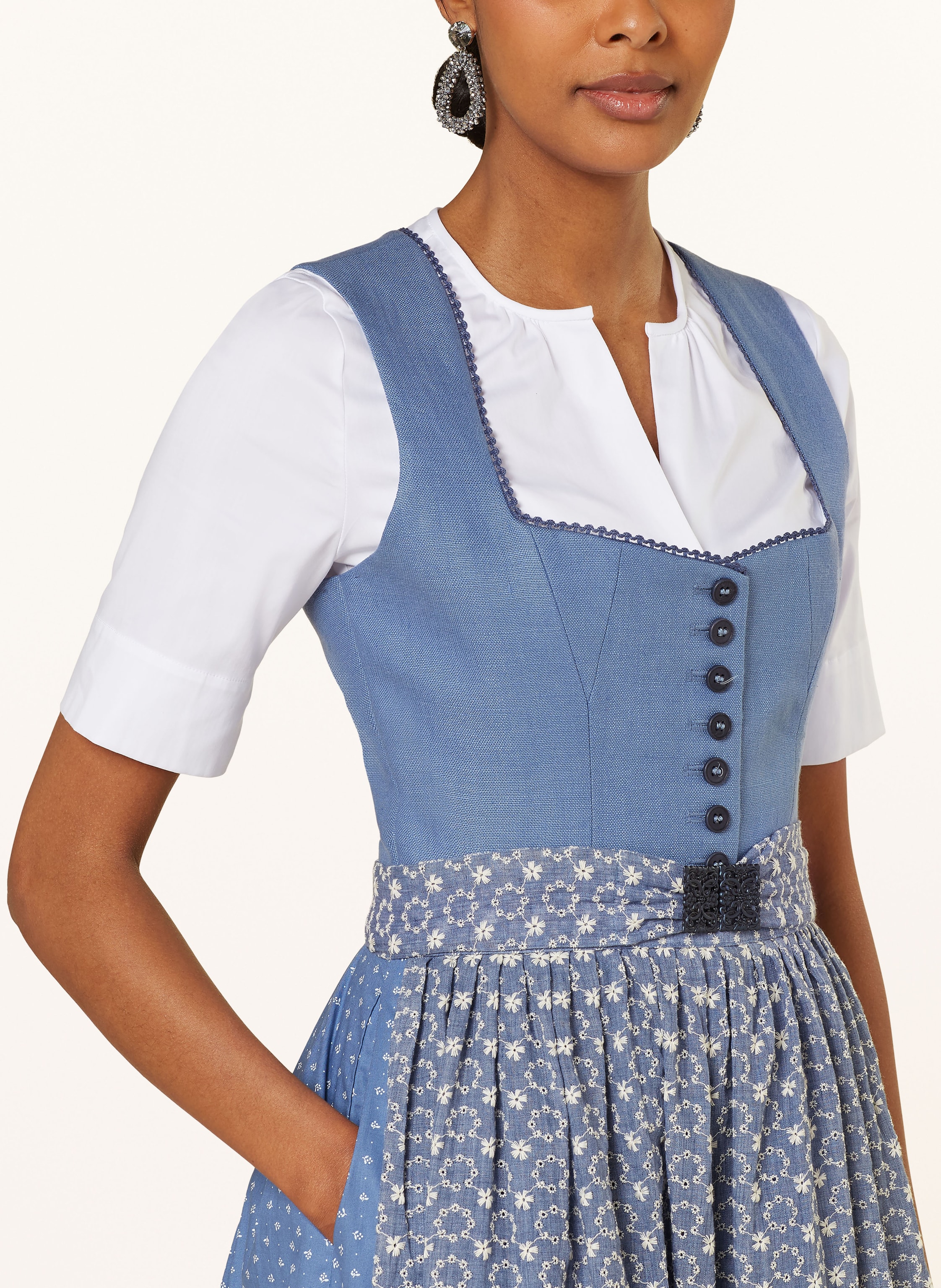 Thumbnail - Berwin & Wolff Dirndl Mit Leinen blau