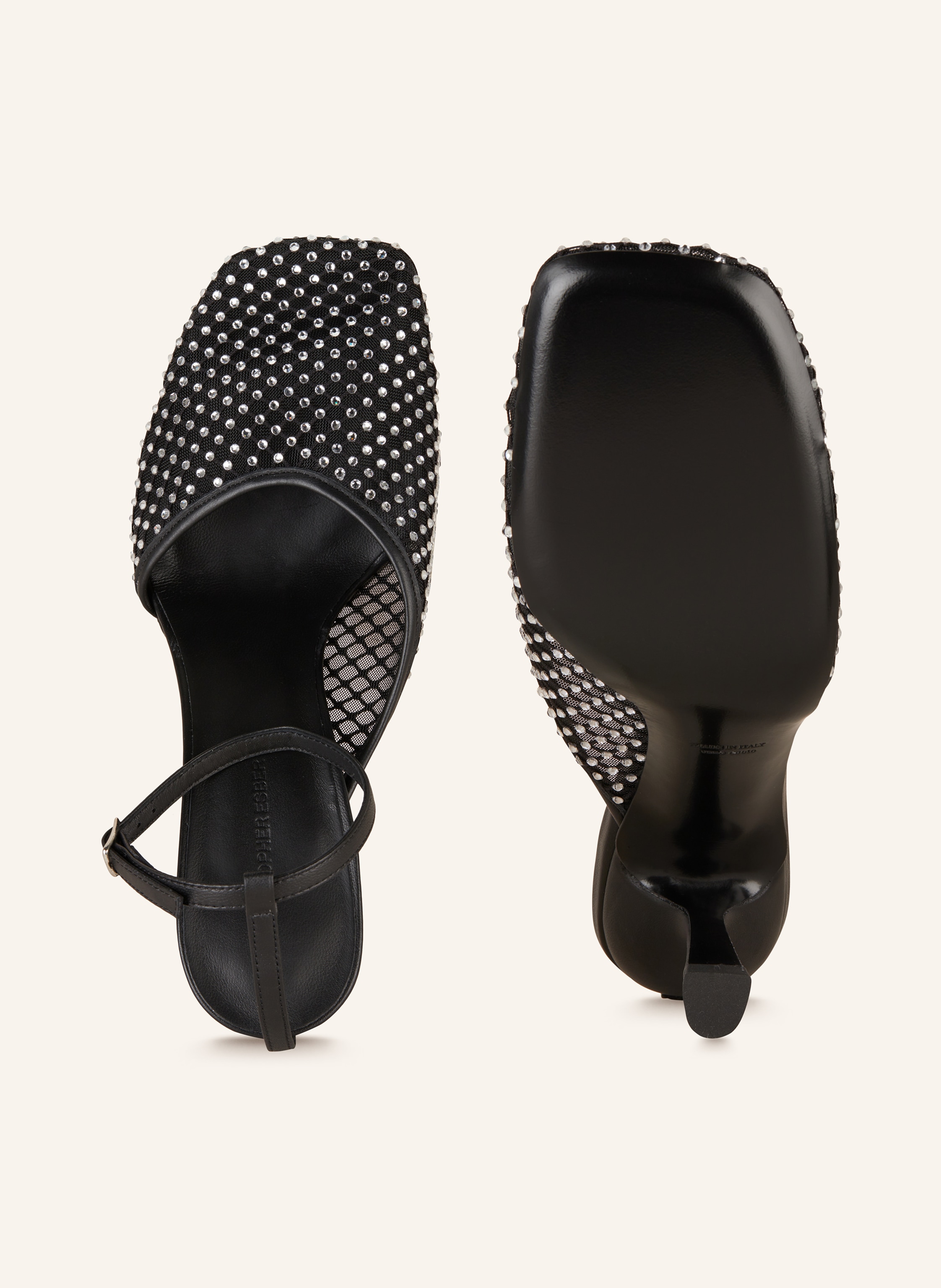 Thumbnail - Christopher Esber Slingpumps Minette Mit Schmucksteinen schwarz