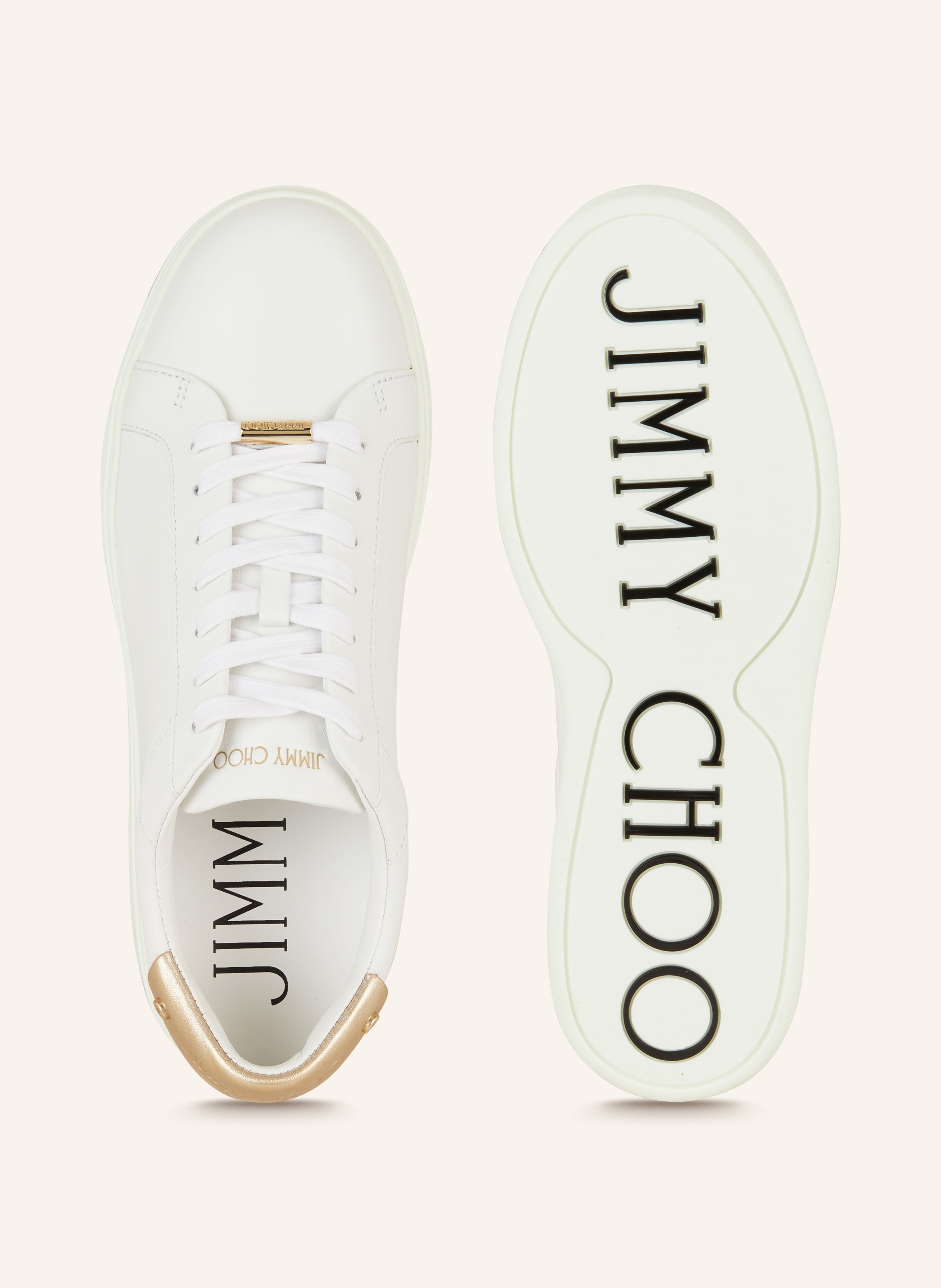 Thumbnail - Jimmy Choo Sneaker Rome Mit Nieten weiss