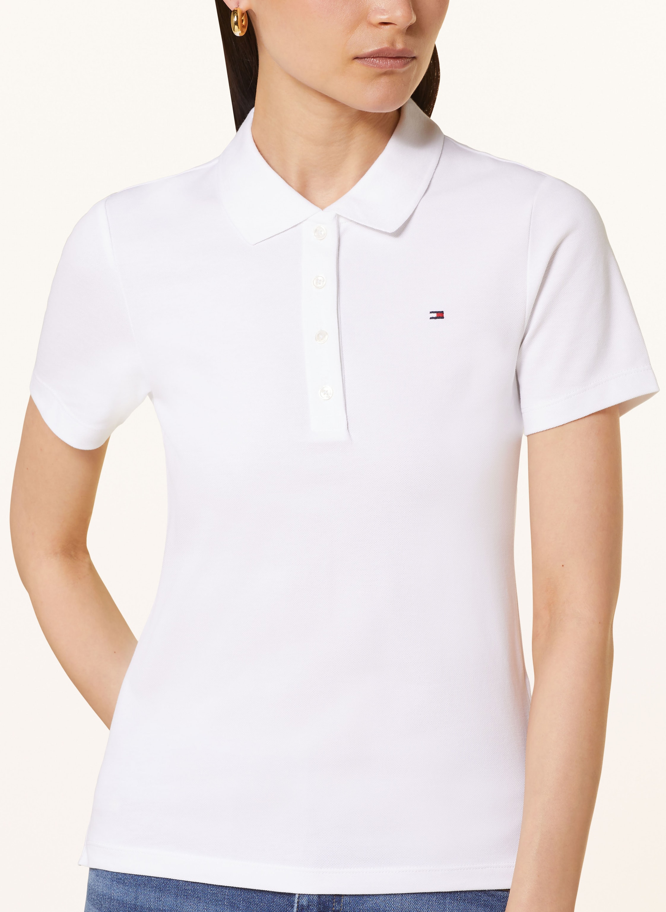 Thumbnail - Tommy Hilfiger Piqué-Poloshirt weiss