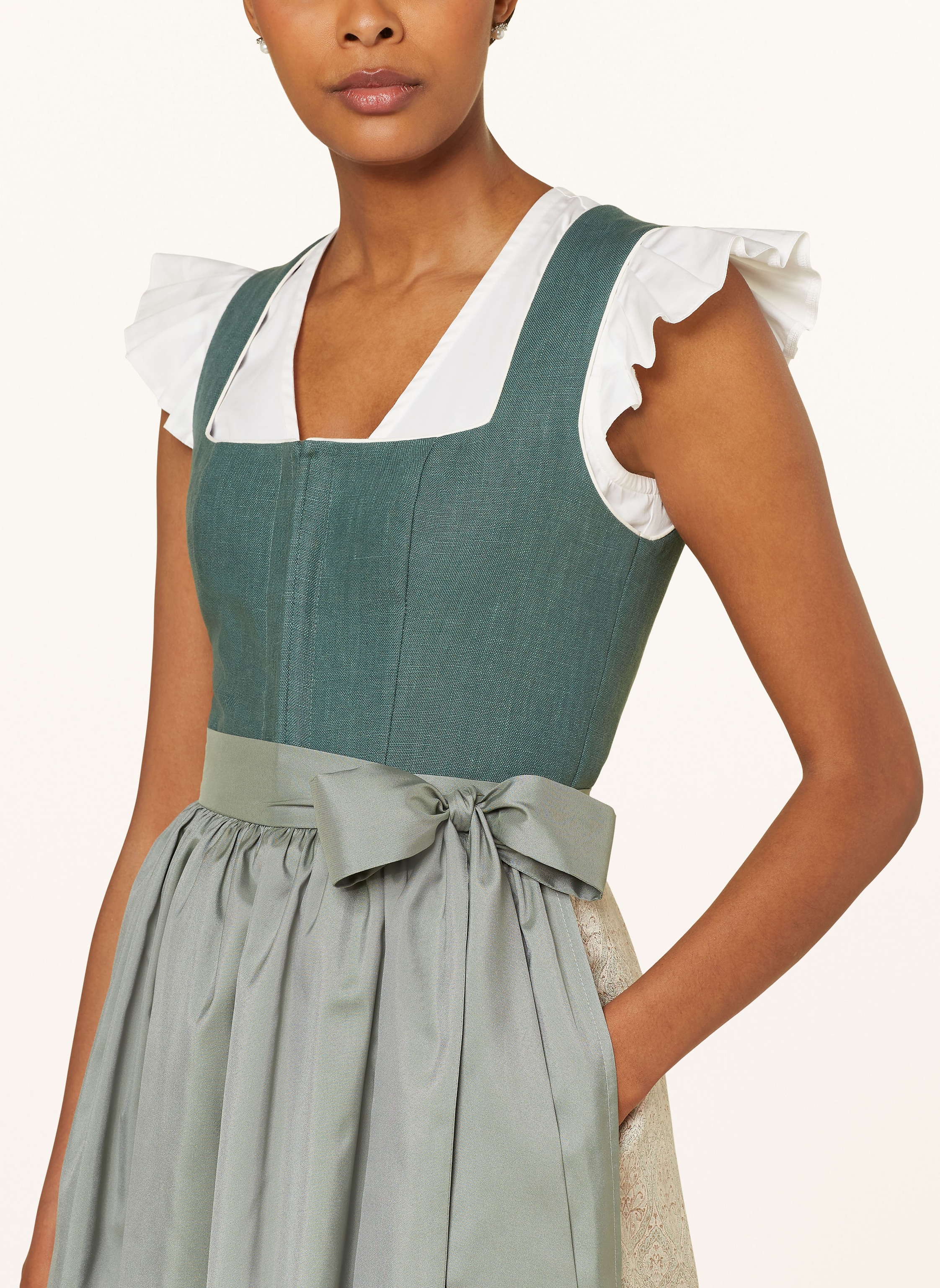 Thumbnail - Alissa By Kinga Mathe Dirndl Festdirndl Mit Leinen gruen