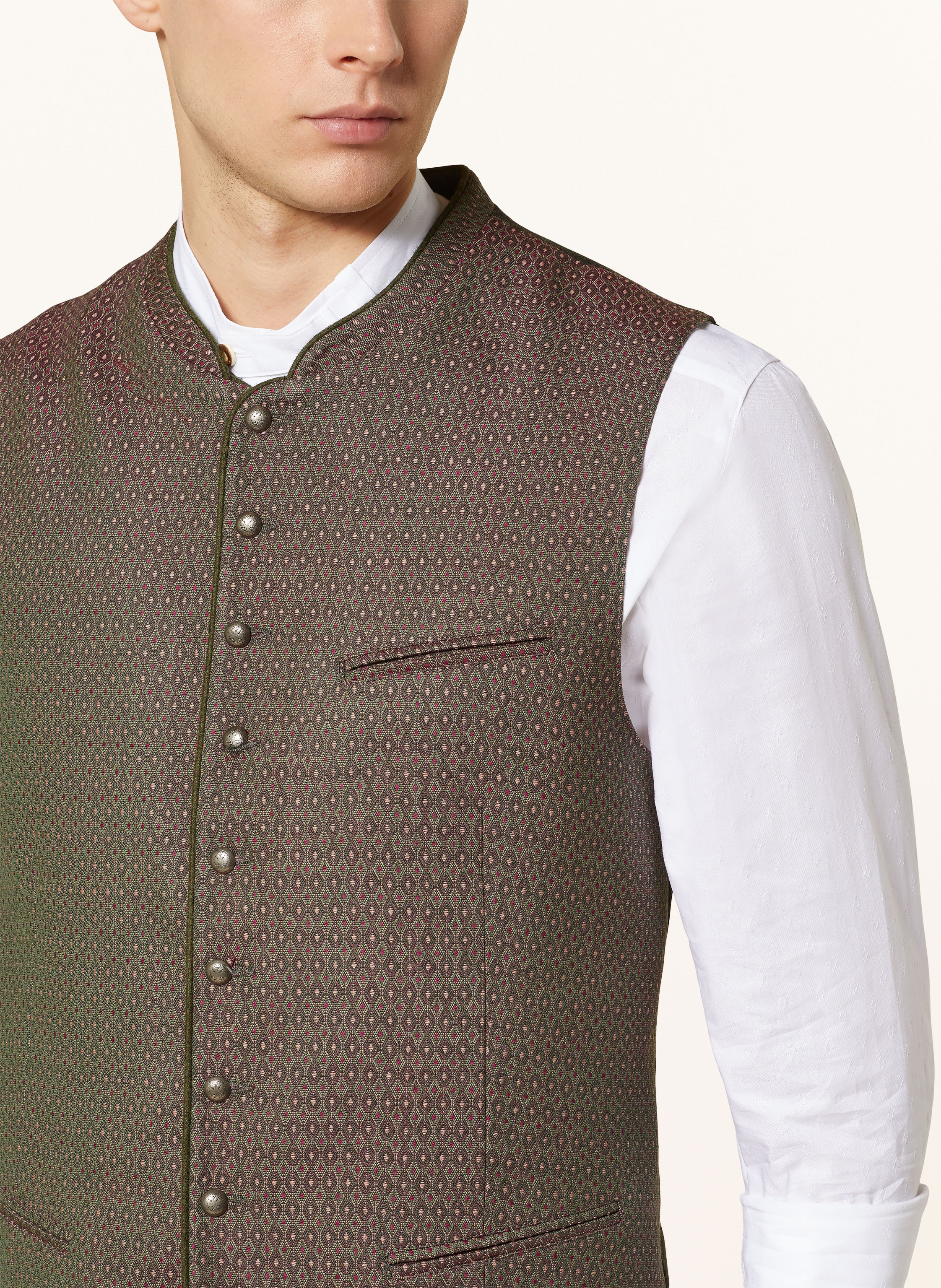 Thumbnail - Hammerschmid Trachtenweste Robert Slim Fit gruen