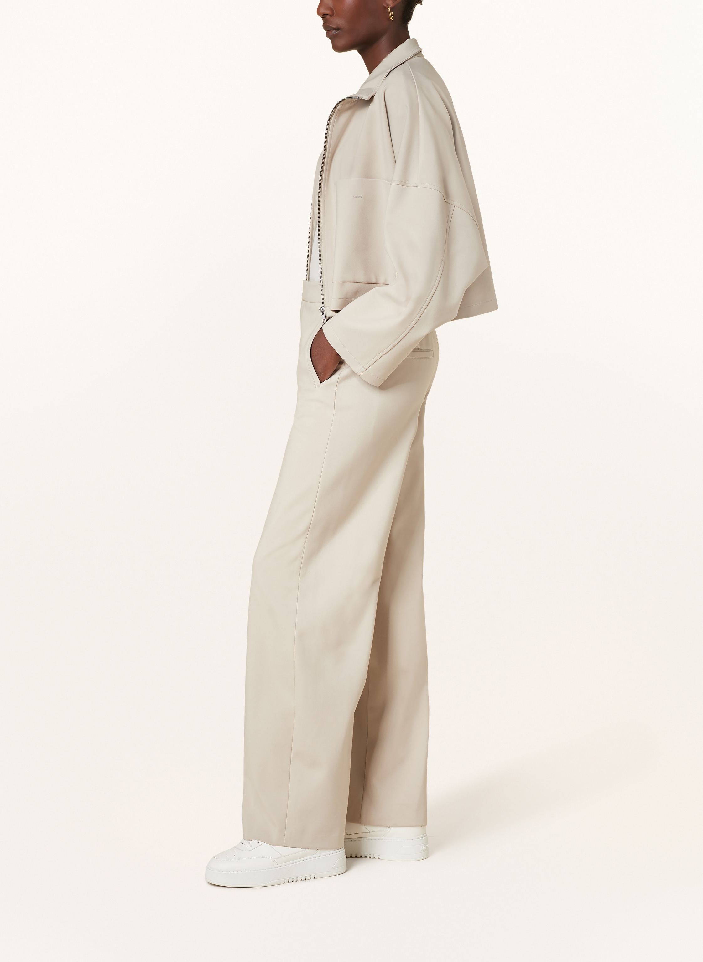 Thumbnail - Drykorn Marlenehose Fae Aus Jersey beige