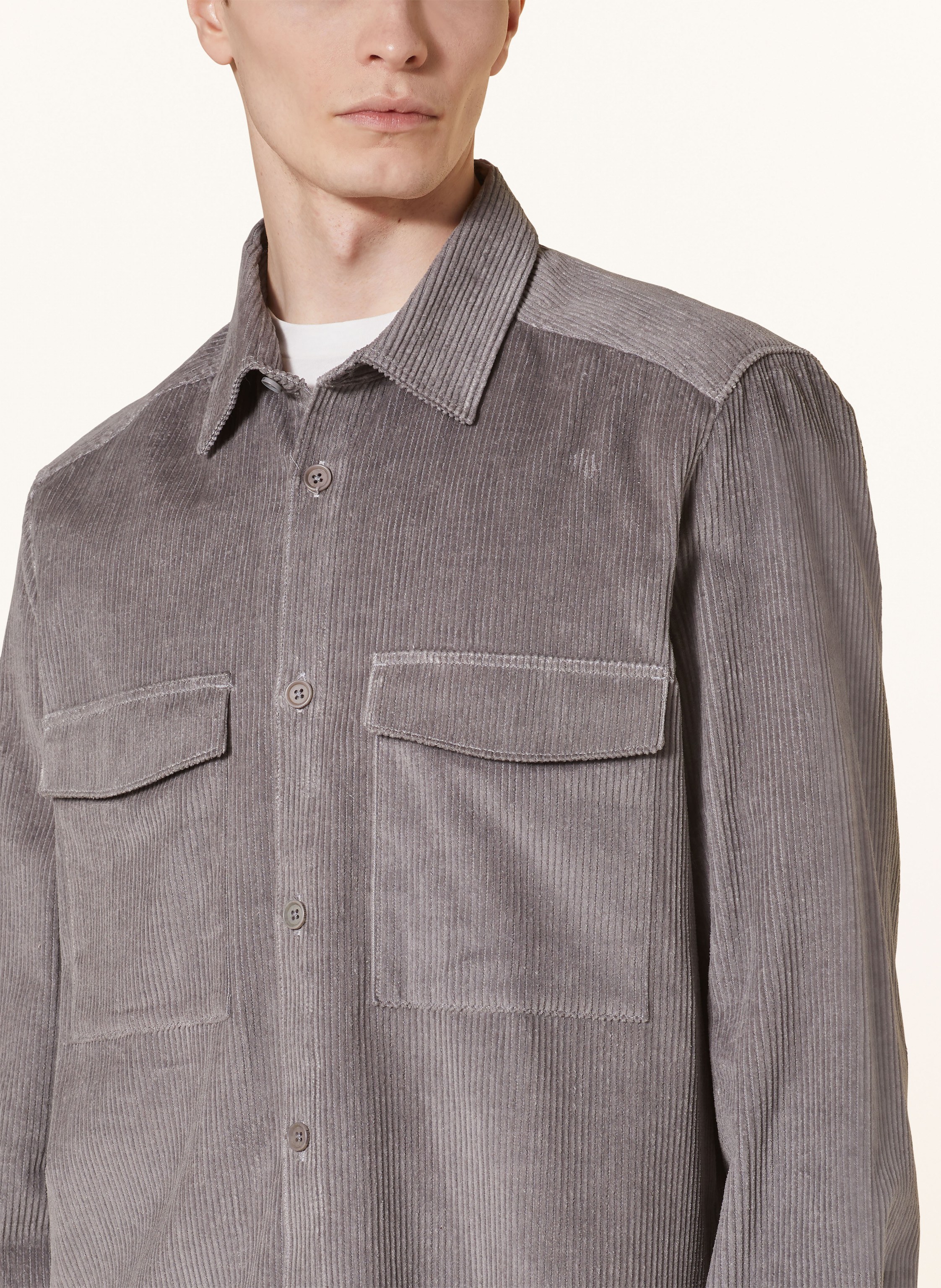 Thumbnail - Drykorn Cord-Overjacket Gunray grau