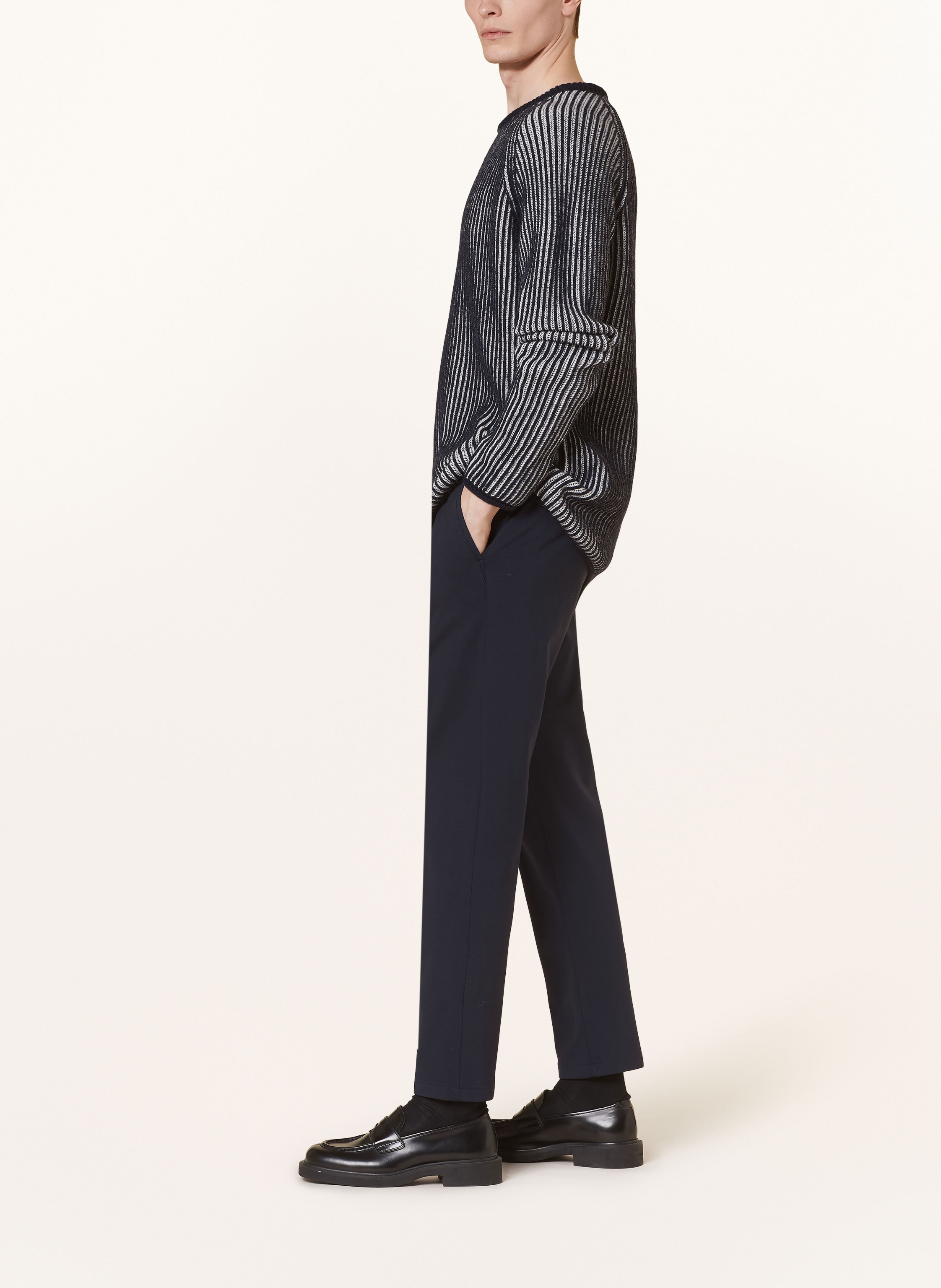 Thumbnail - Drykorn Jerseyhose Deger Im Jogging-Stil Slim Fit blau