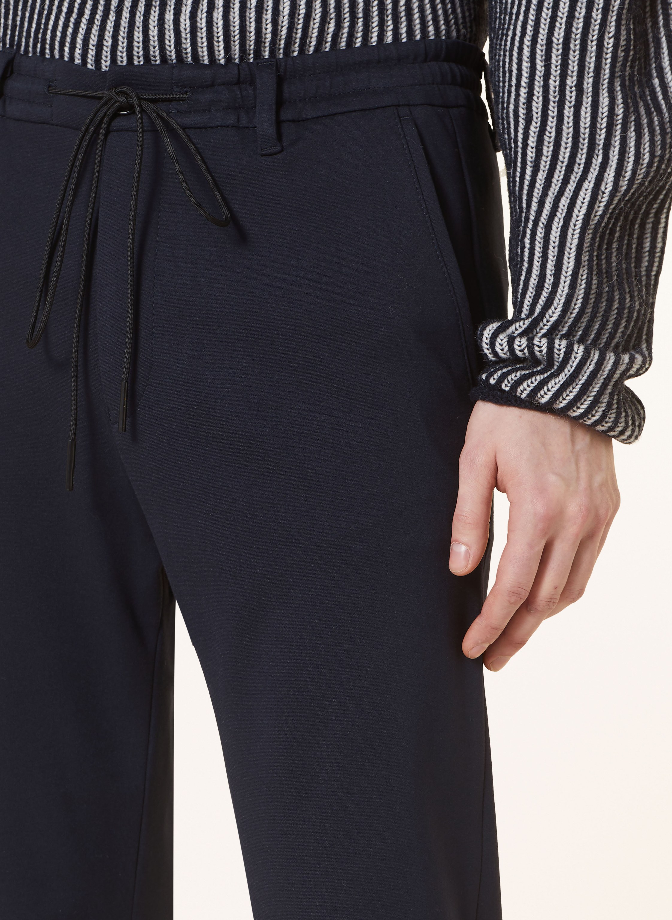 Thumbnail - Drykorn Jerseyhose Deger Im Jogging-Stil Slim Fit blau