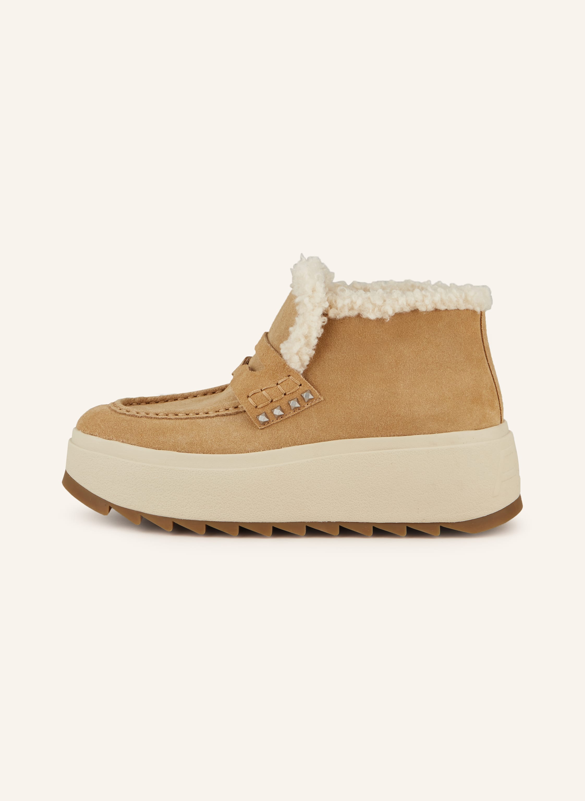 Thumbnail - Ash Plateau-Boots Magic Mit Nieten beige