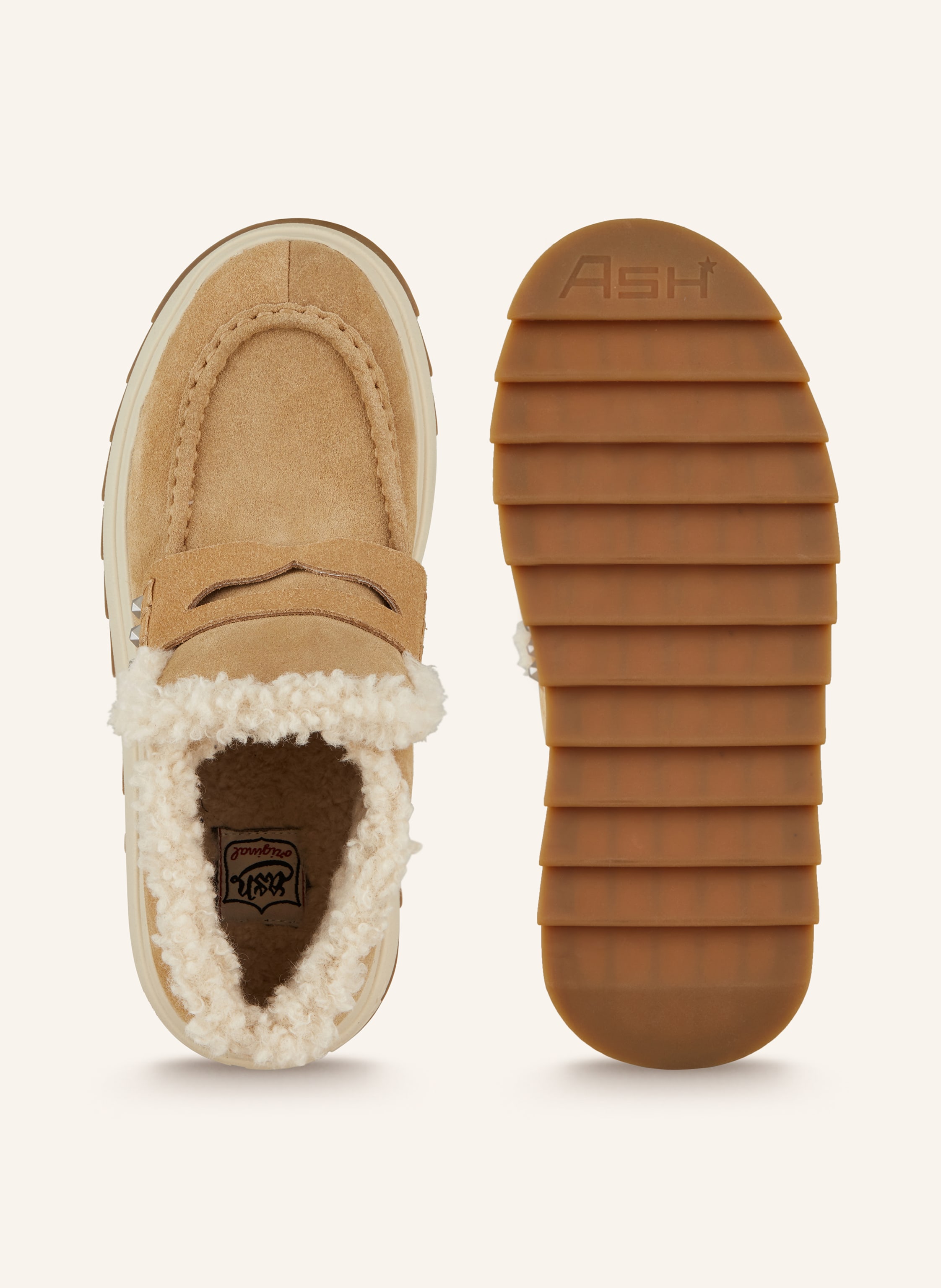 Thumbnail - Ash Plateau-Boots Magic Mit Nieten beige