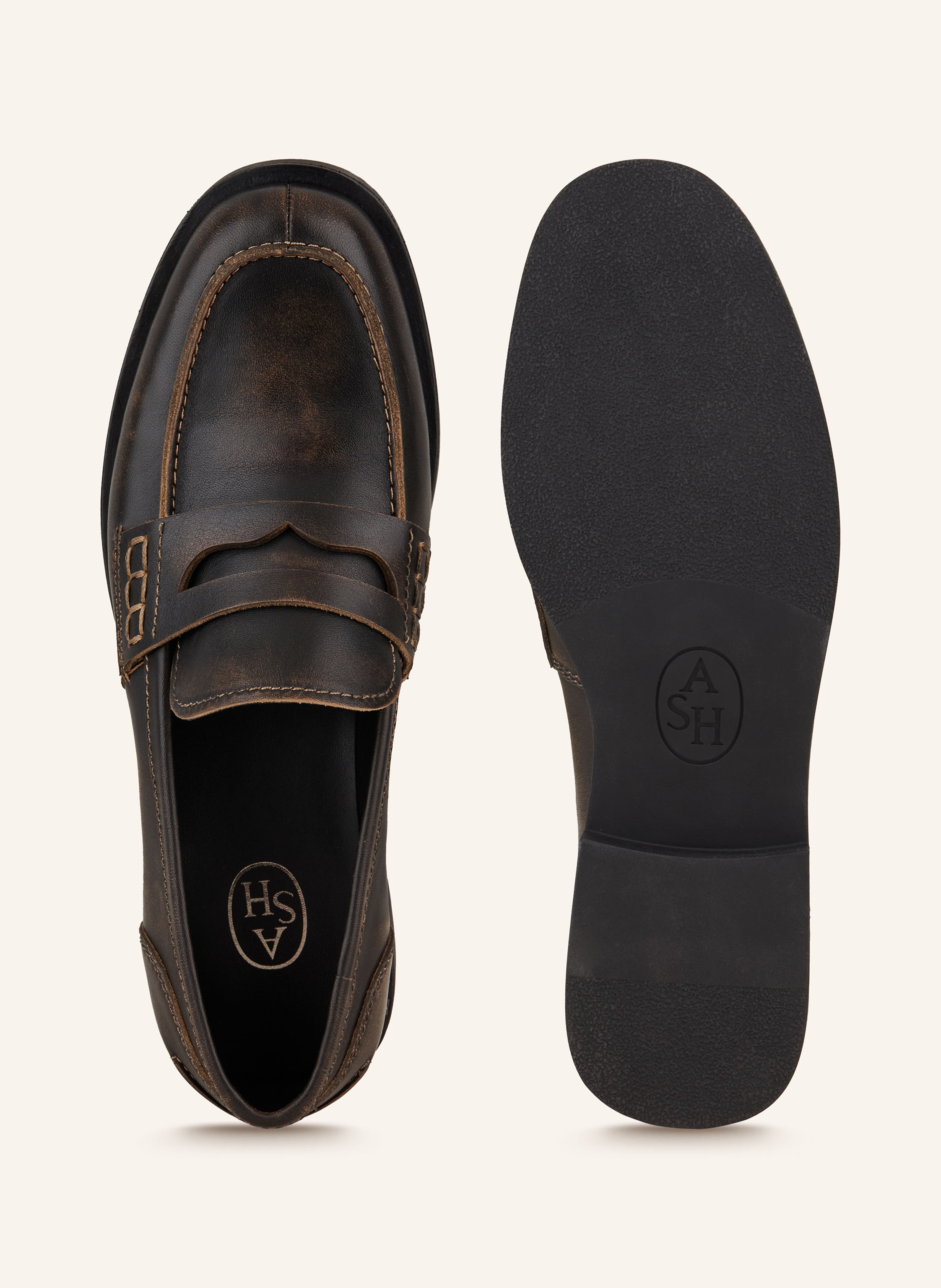 Thumbnail - Ash Penny-Loafer Winona Mit Nieten braun