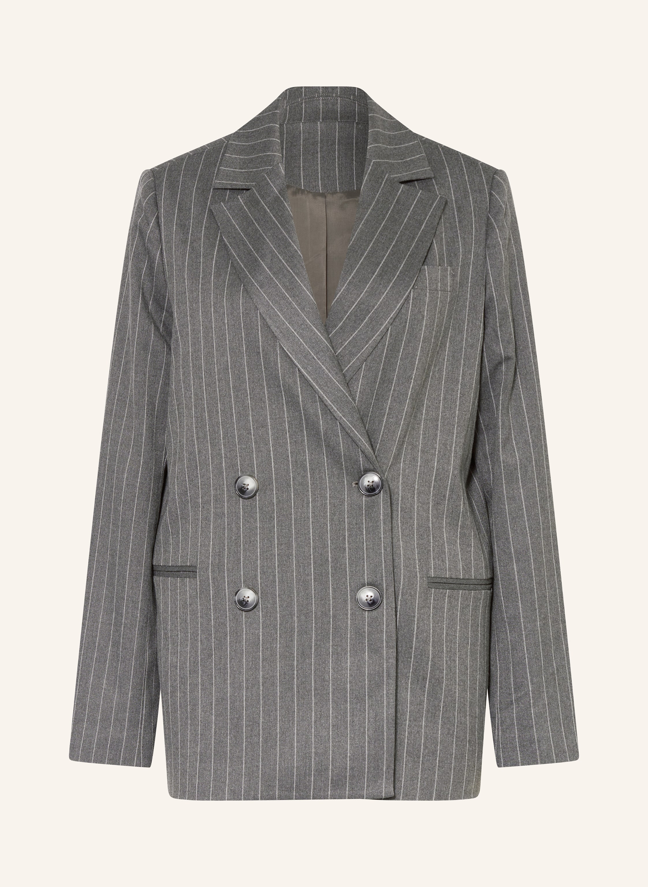 MRS & HUGS Blazer in grau/ hellgrau