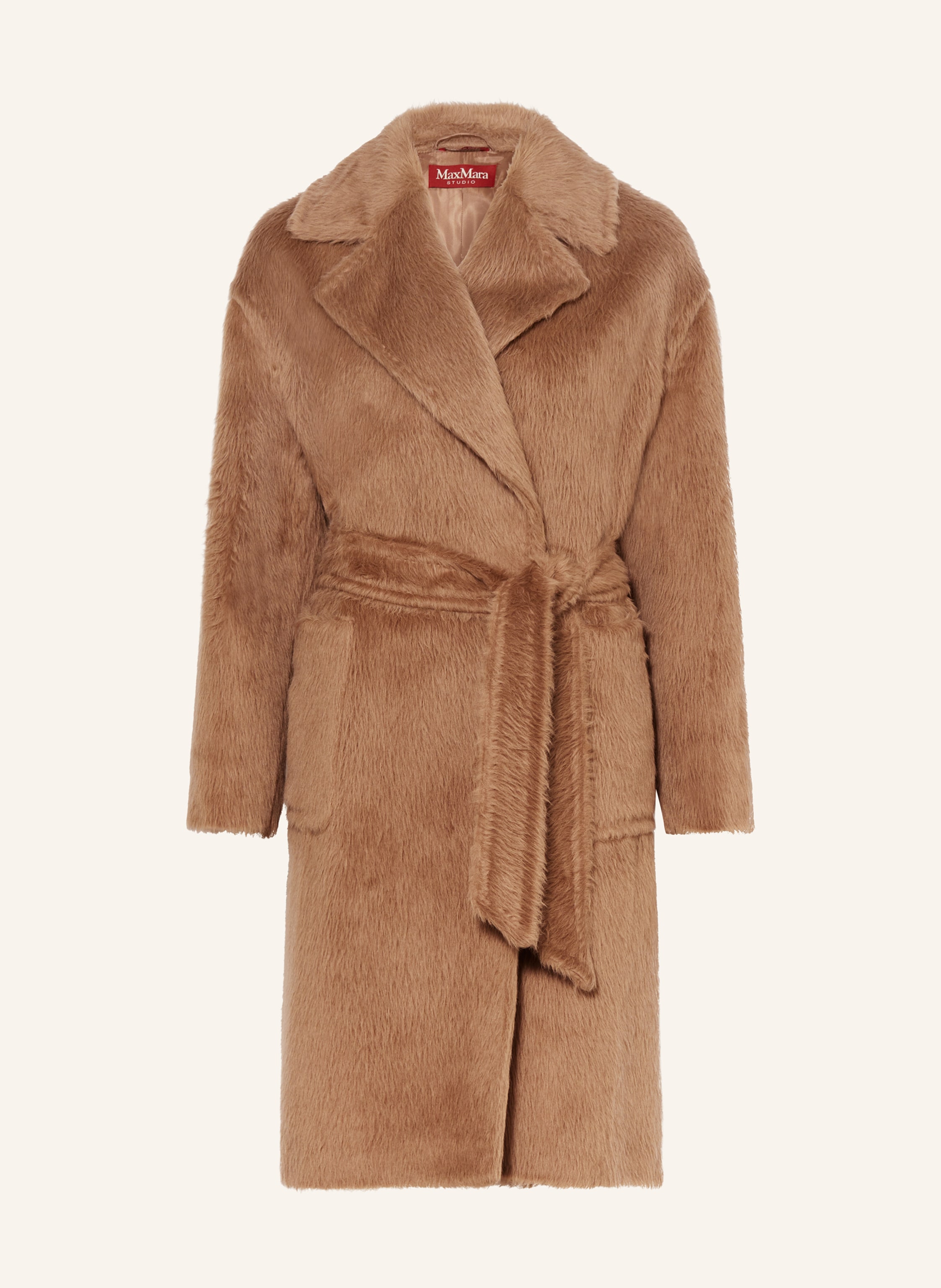 Stand Studio Mantel Beige Kunstfell Fur Mantel Kunstfell Grau - Main Image