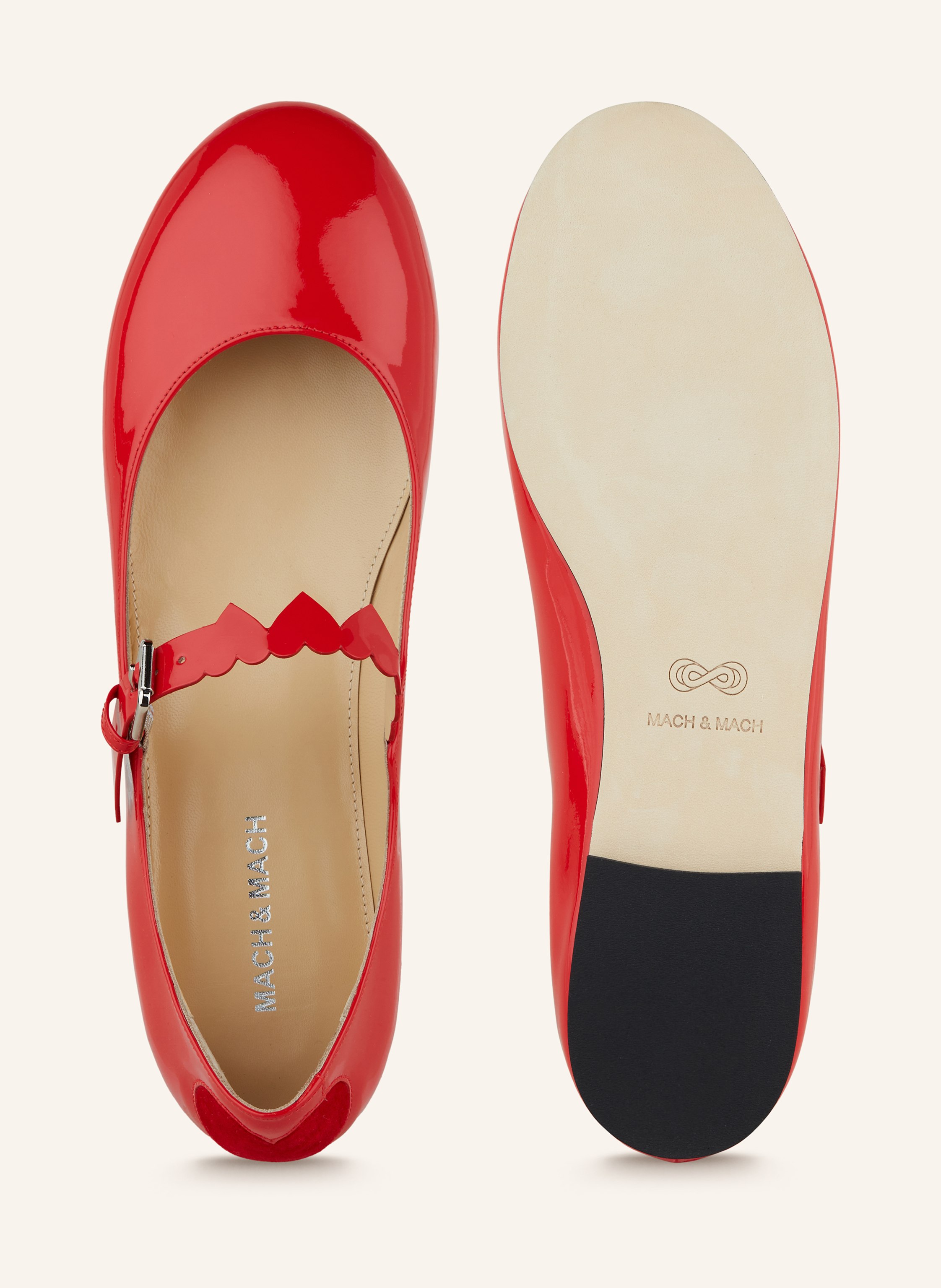 Thumbnail - Mach & Mach Mary-Jane-Ballerinas rot