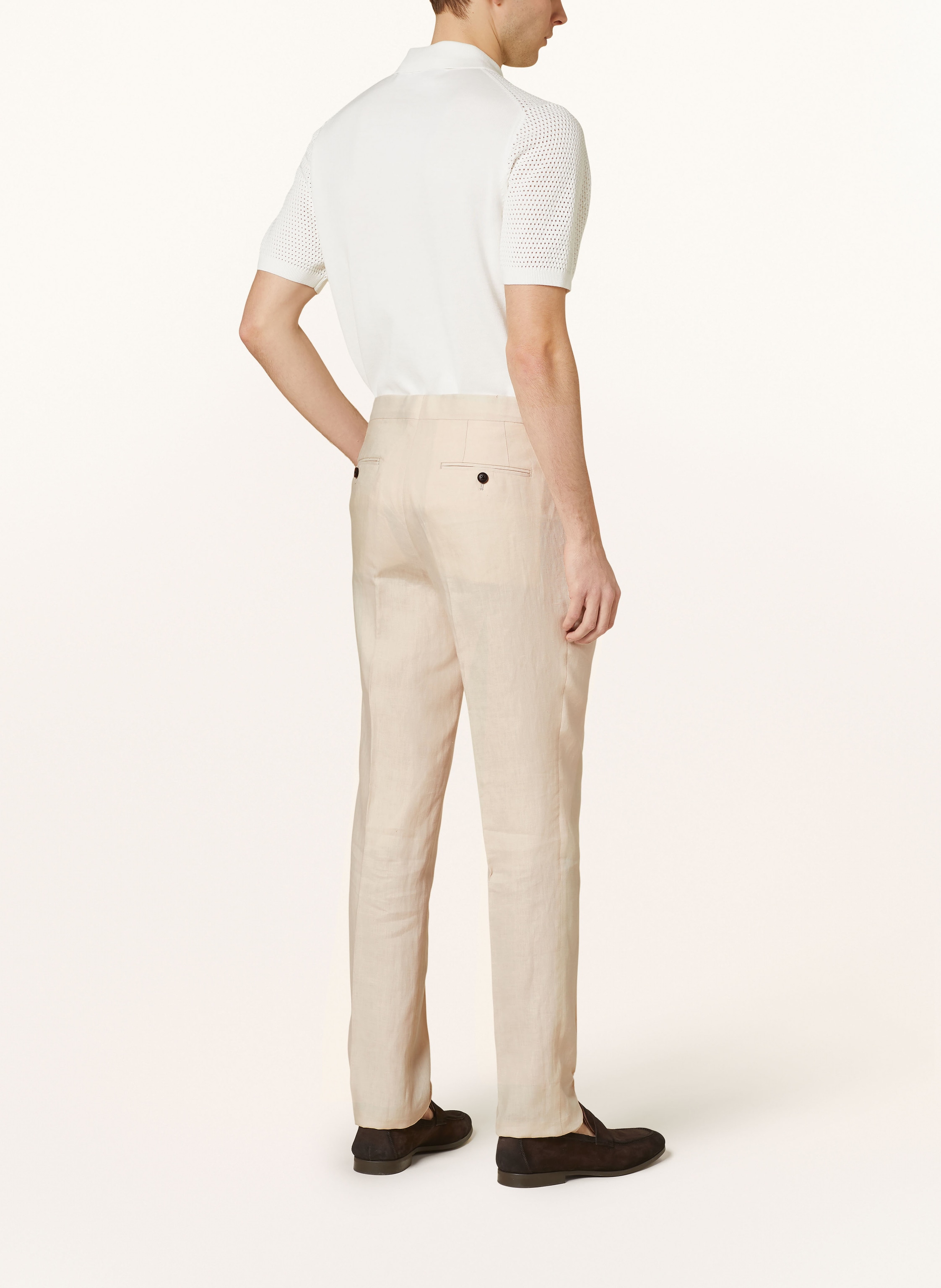Thumbnail - Reiss Anzughose Kin Slim Fit Aus Leinen beige