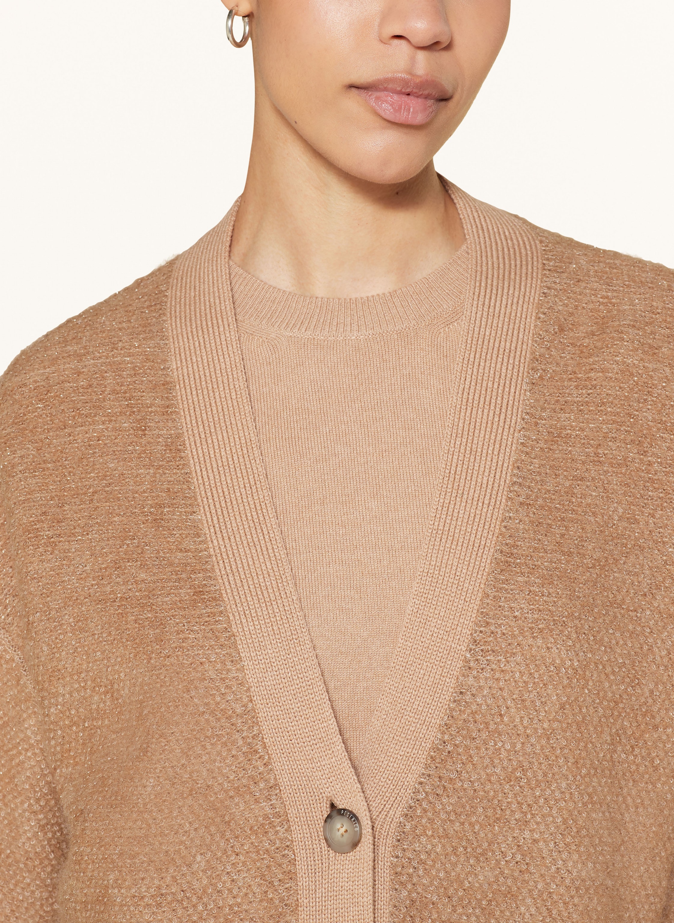Thumbnail - Peserico Strickjacke Mit Glitzergarn braun