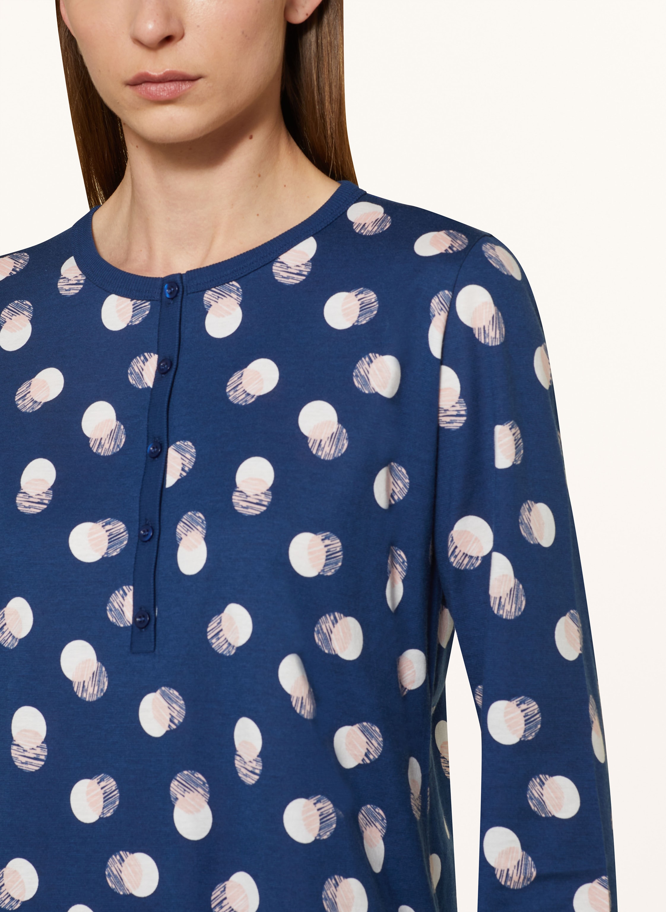 Thumbnail - Mey Schlafanzug Serie Scribbled Dots blau