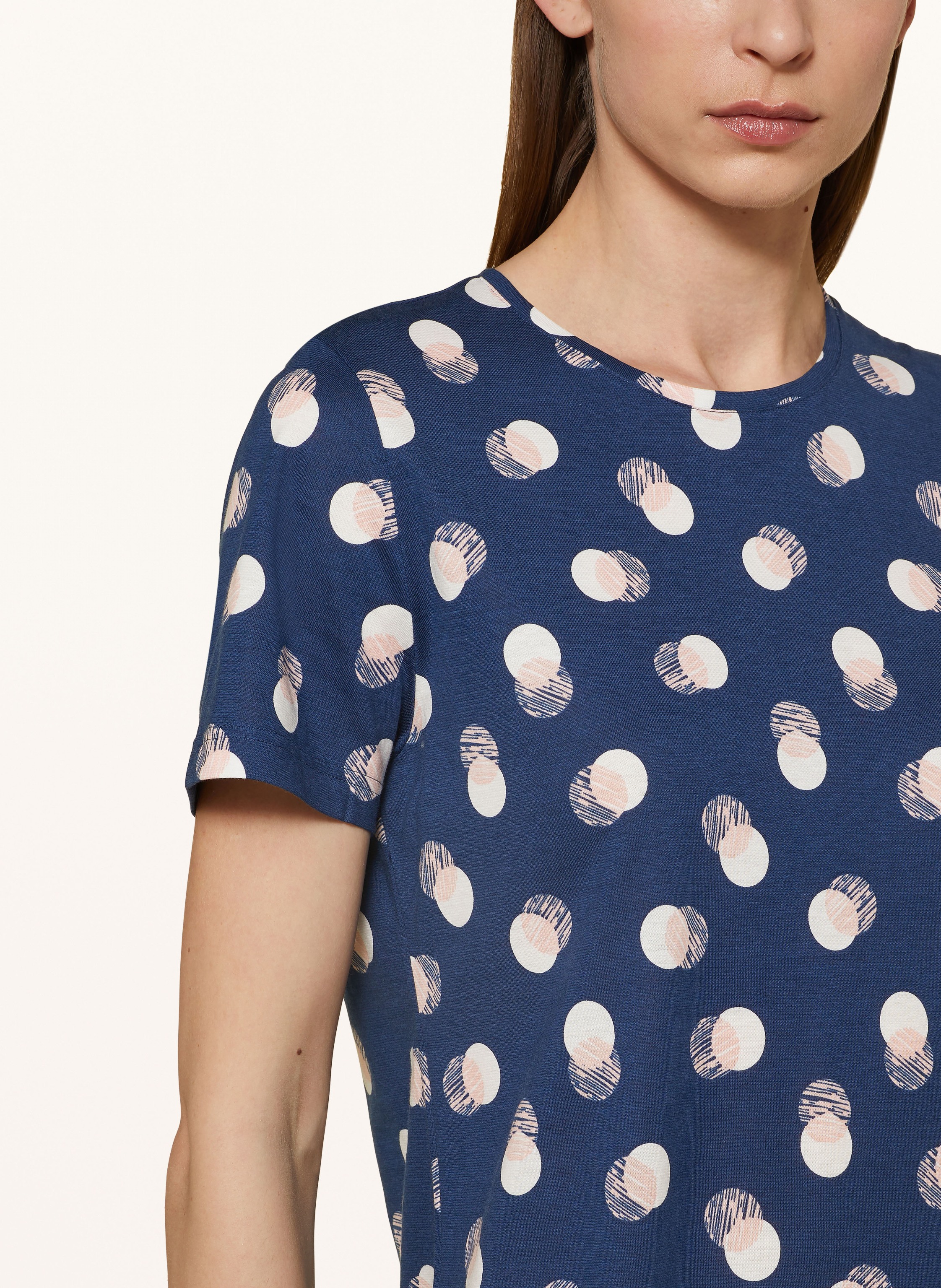 Thumbnail - Mey Nachthemd Serie Scribbled Dots blau