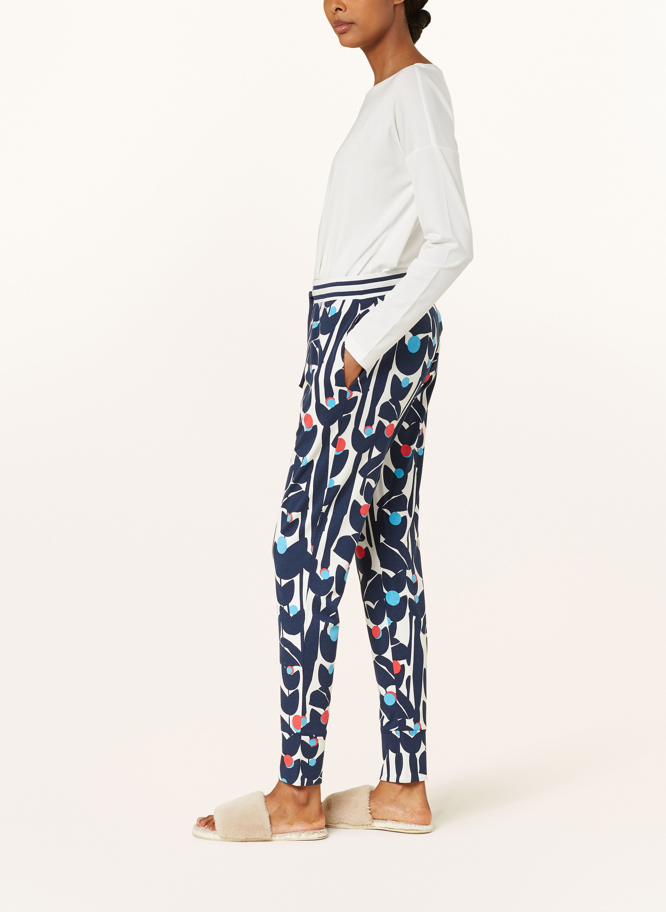 Thumbnail - Mey Schlafhose Serie Flower Jungle blau