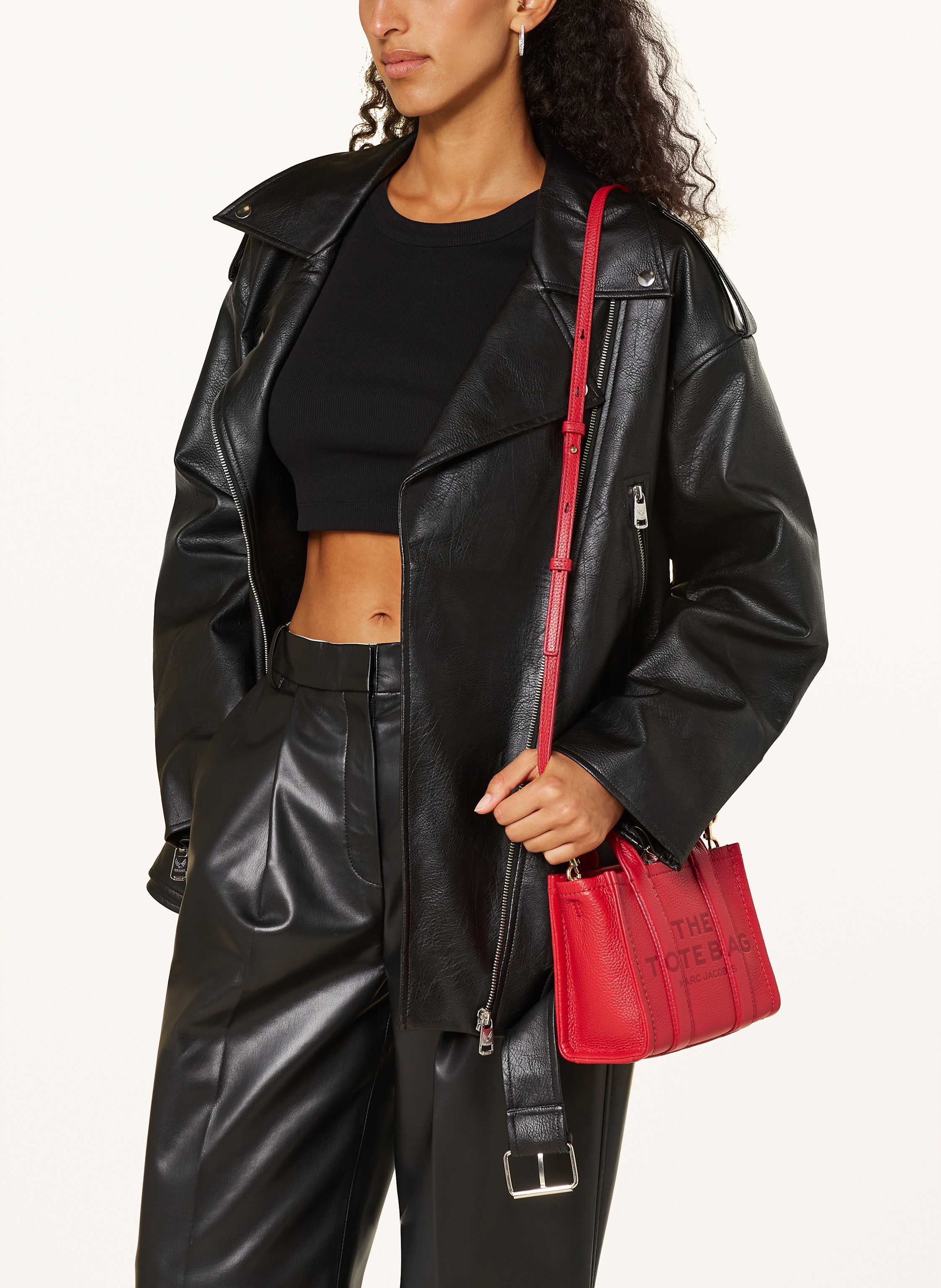 Thumbnail - Marc Jacobs Shopper The Crossbody Tote Bag Leather rot