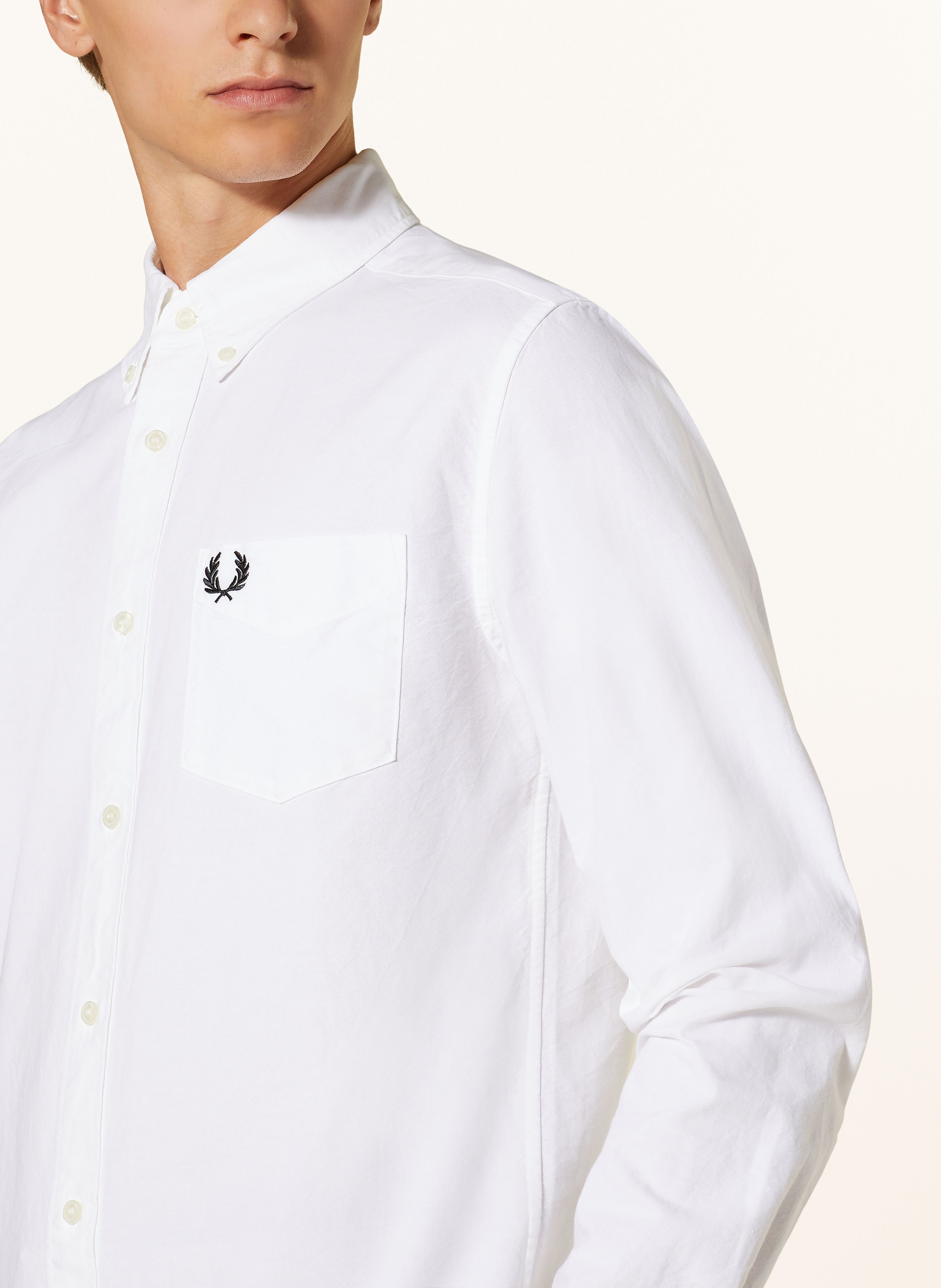 Thumbnail - Fred Perry Hemd Regular Fit weiss