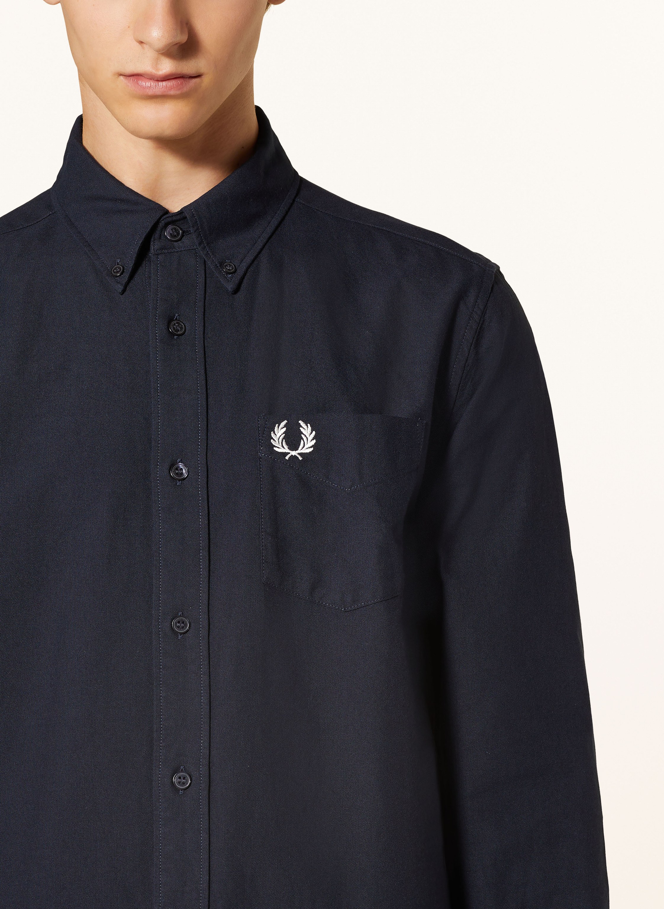 Thumbnail - Fred Perry Hemd Regular Fit blau