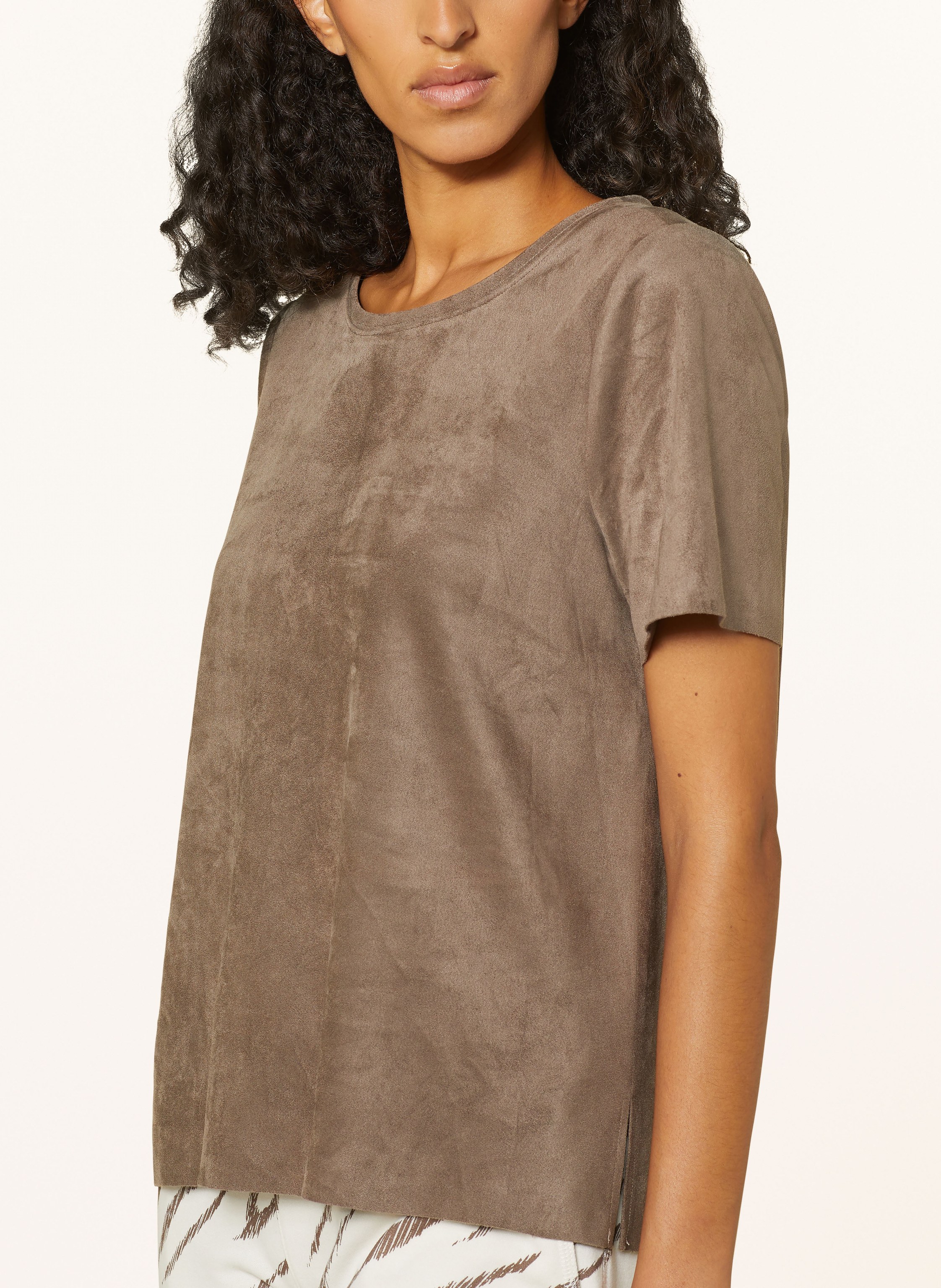 Thumbnail - Juvia T-Shirt Belinda In Lederoptik braun