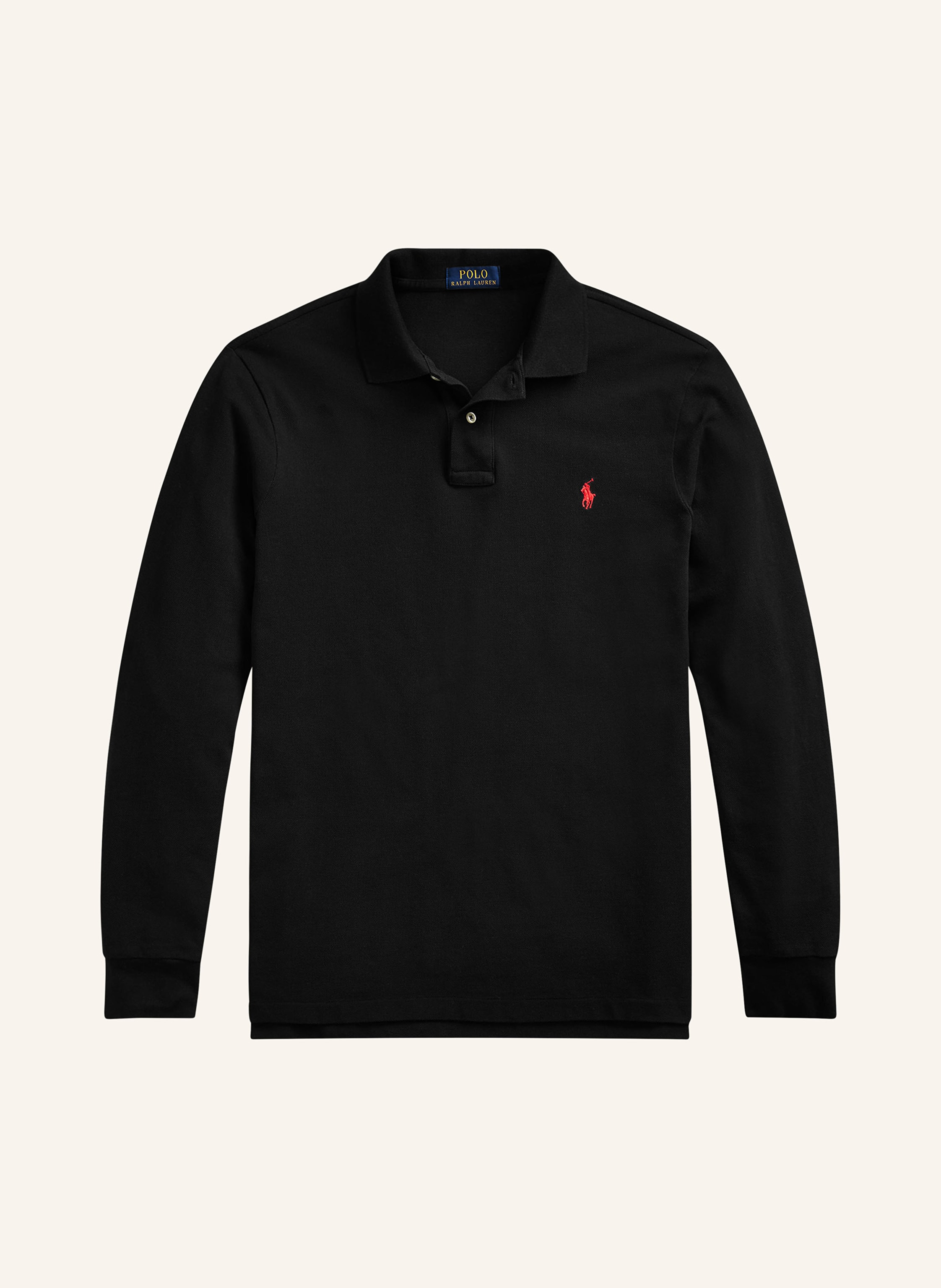 POLO RALPH LAUREN Big & Tall Piqué polo shirt BIG & TALL in black