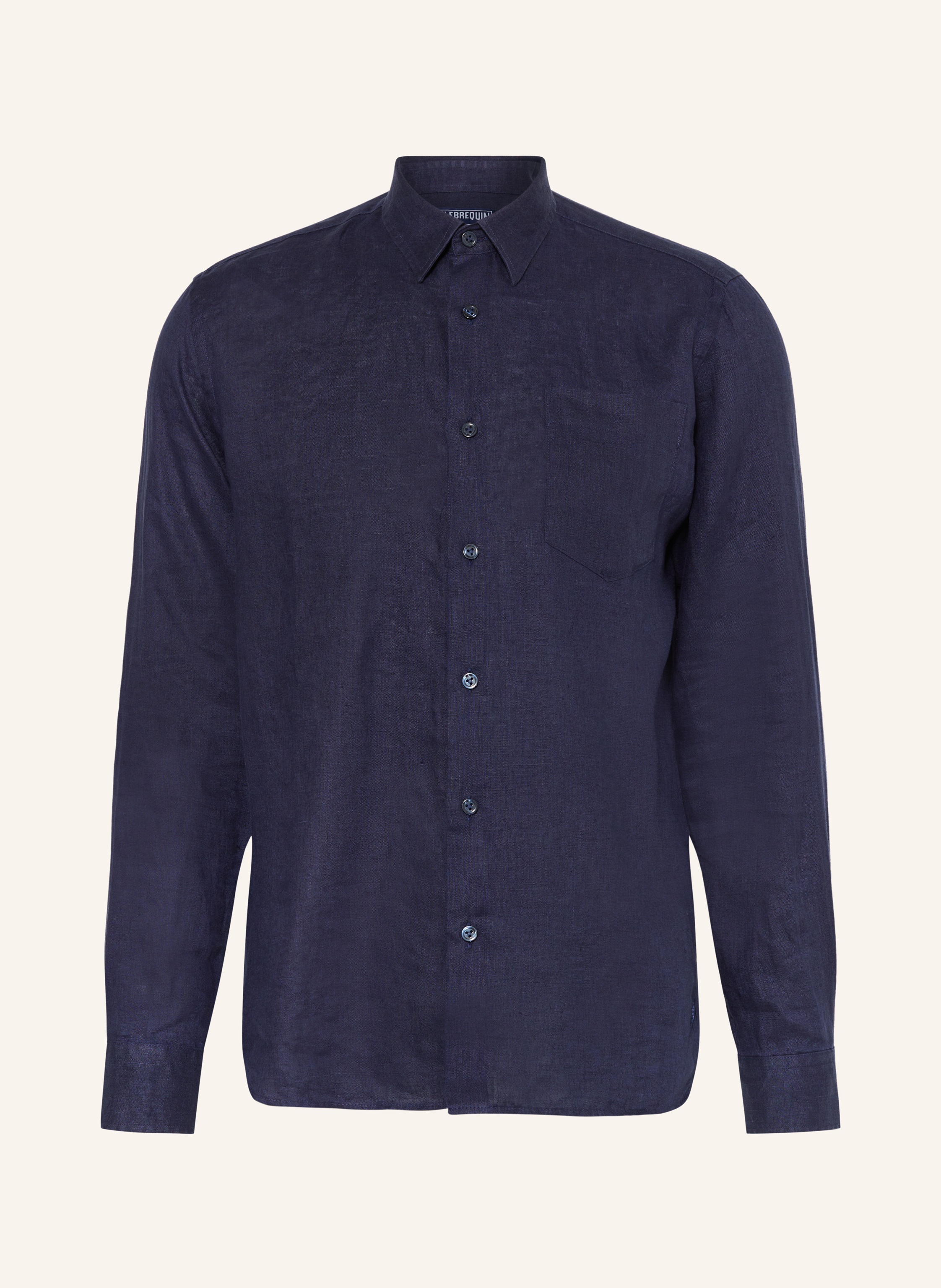 Vilebrequin Vilebrequin Leinenhemd Caroubis Regular Fit blau in DUNKELBLAU