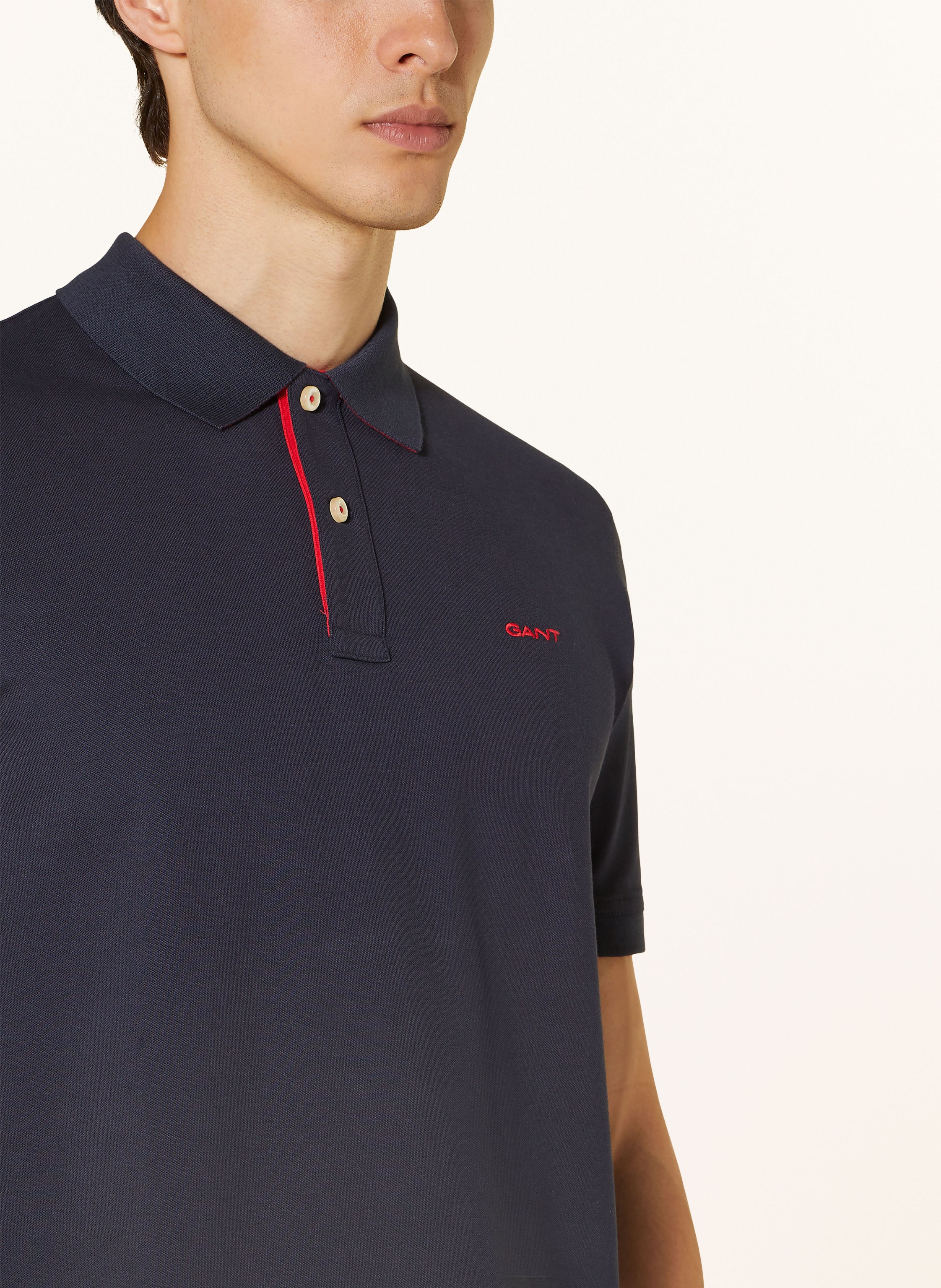 Thumbnail - Gant Piqué-Poloshirt blau