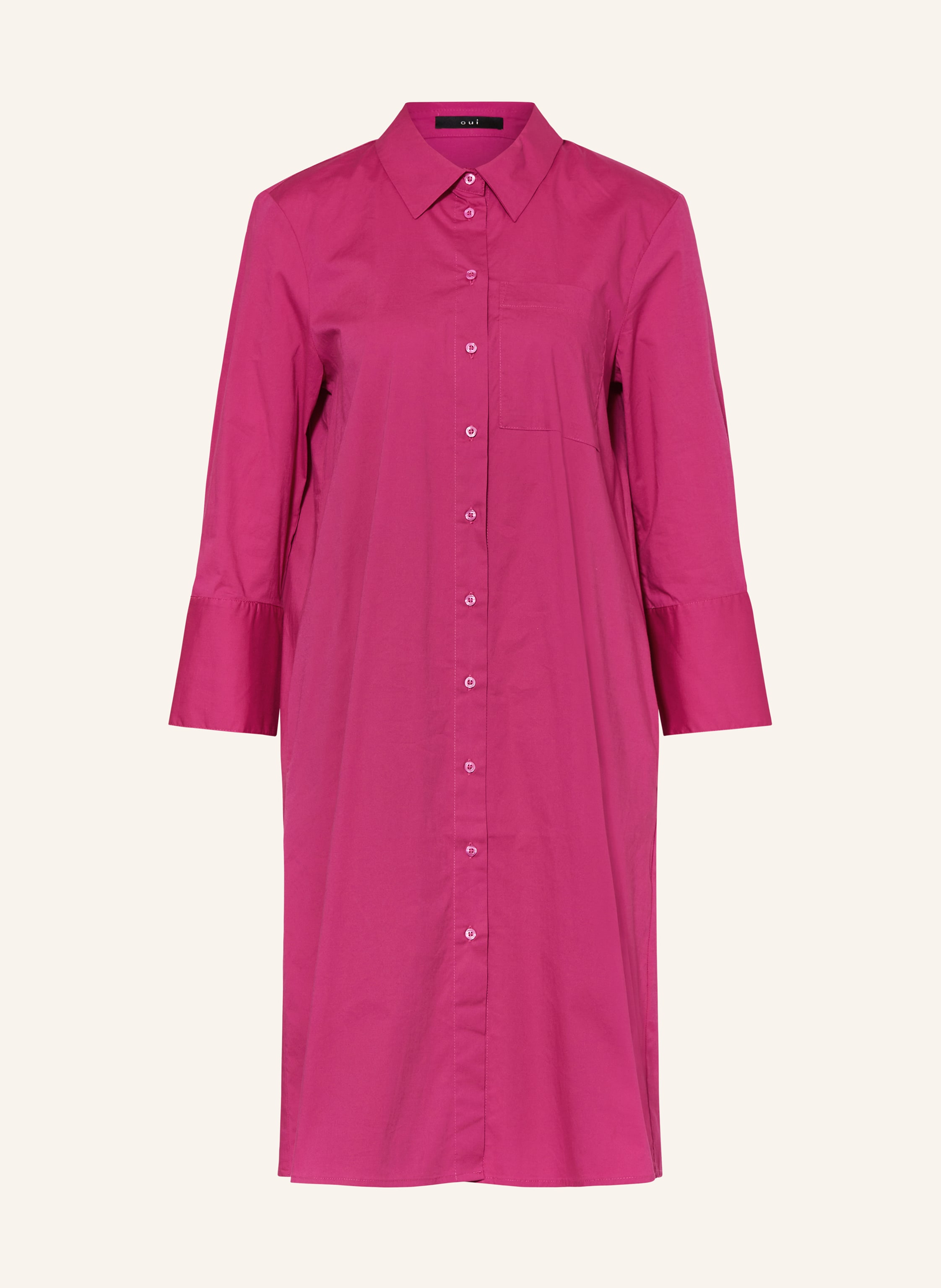 oui Hemdblusenkleid mit 3/4-Arm in pink