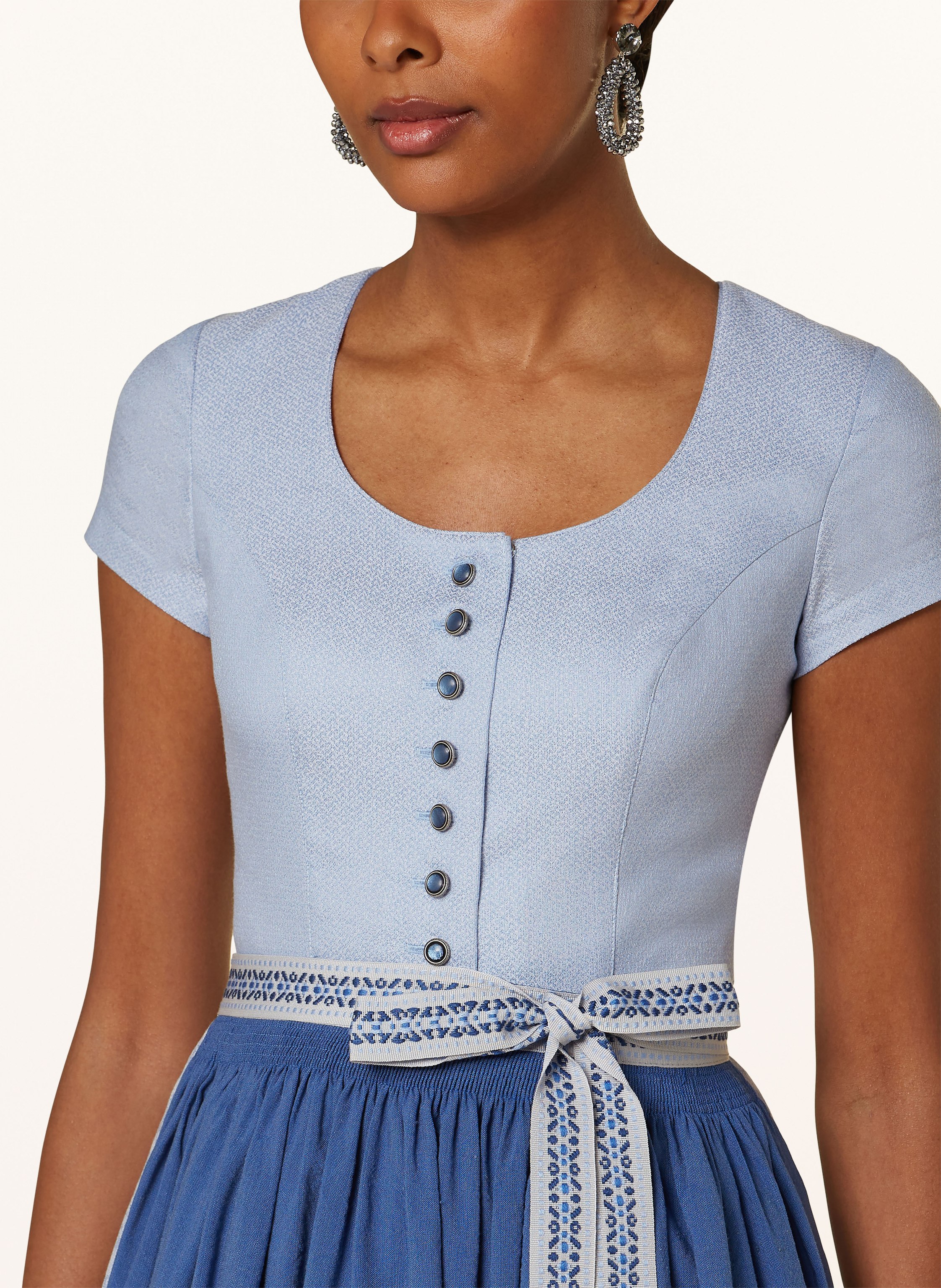 Thumbnail - Hammerschmid Dirndl Birkensee Mit Leinen blau