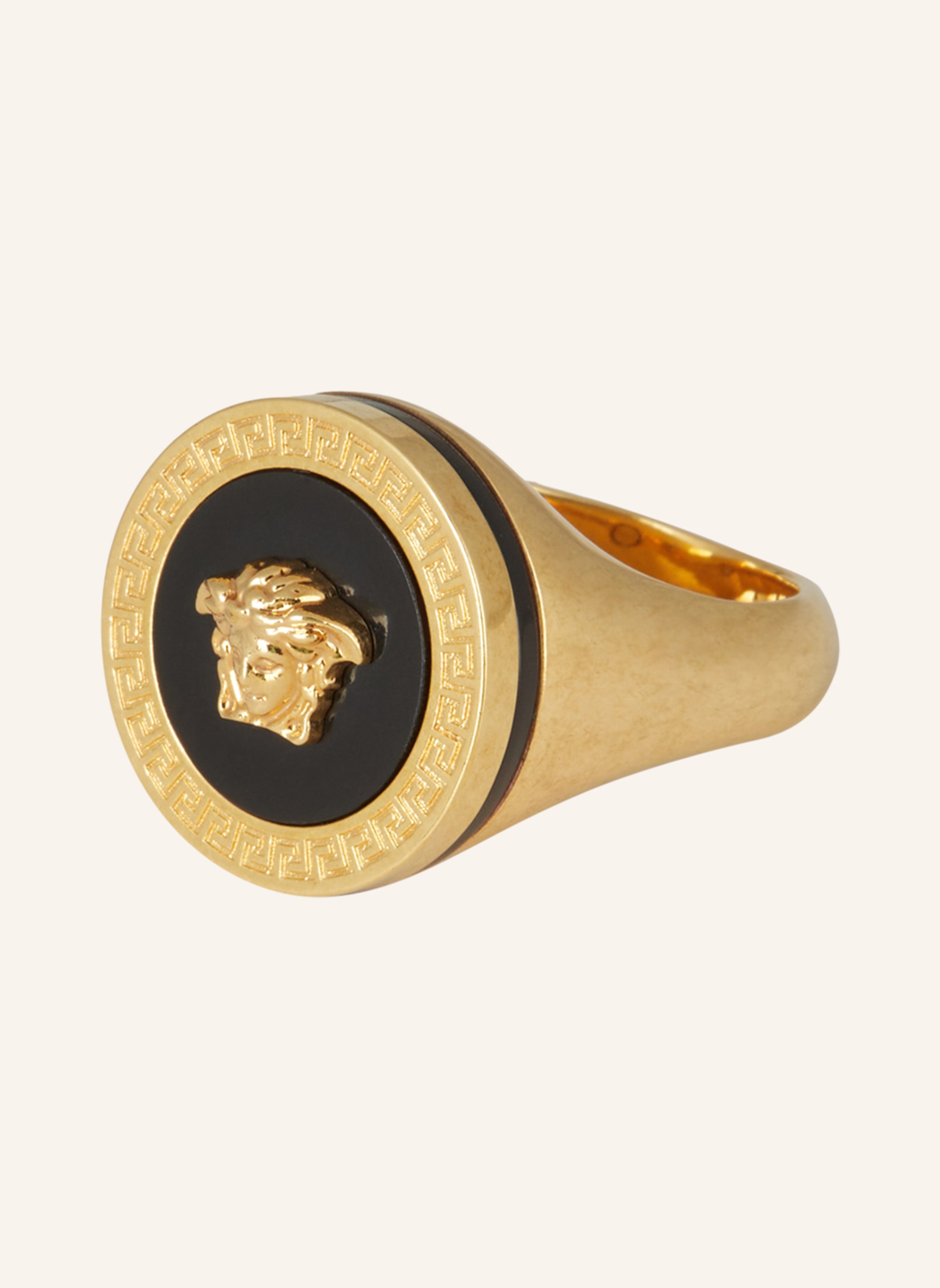 Mens gold ring versace clearance