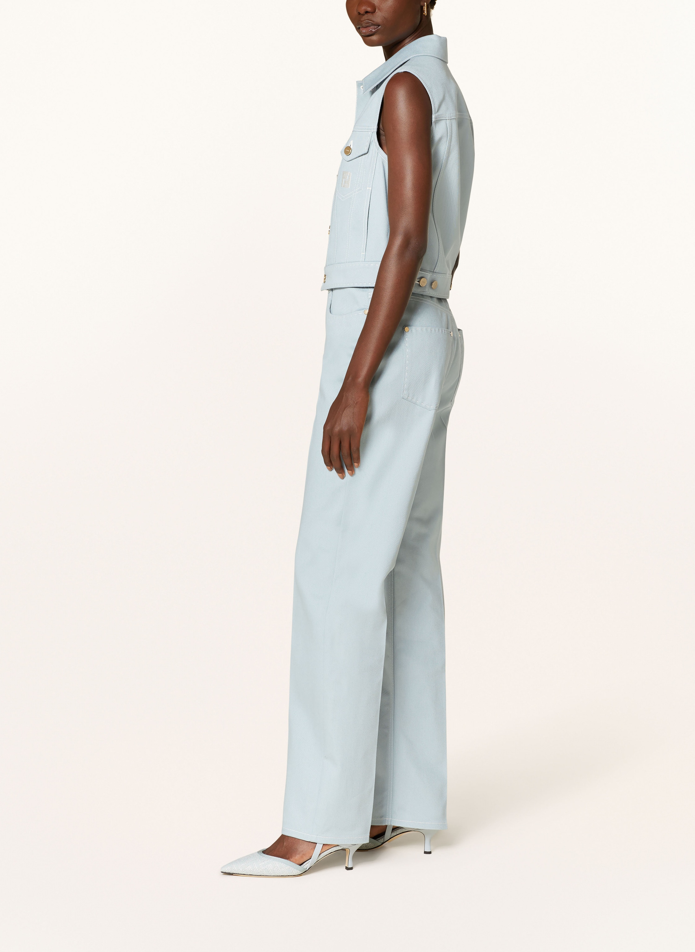 Thumbnail - Fendi Straight Jeans blau