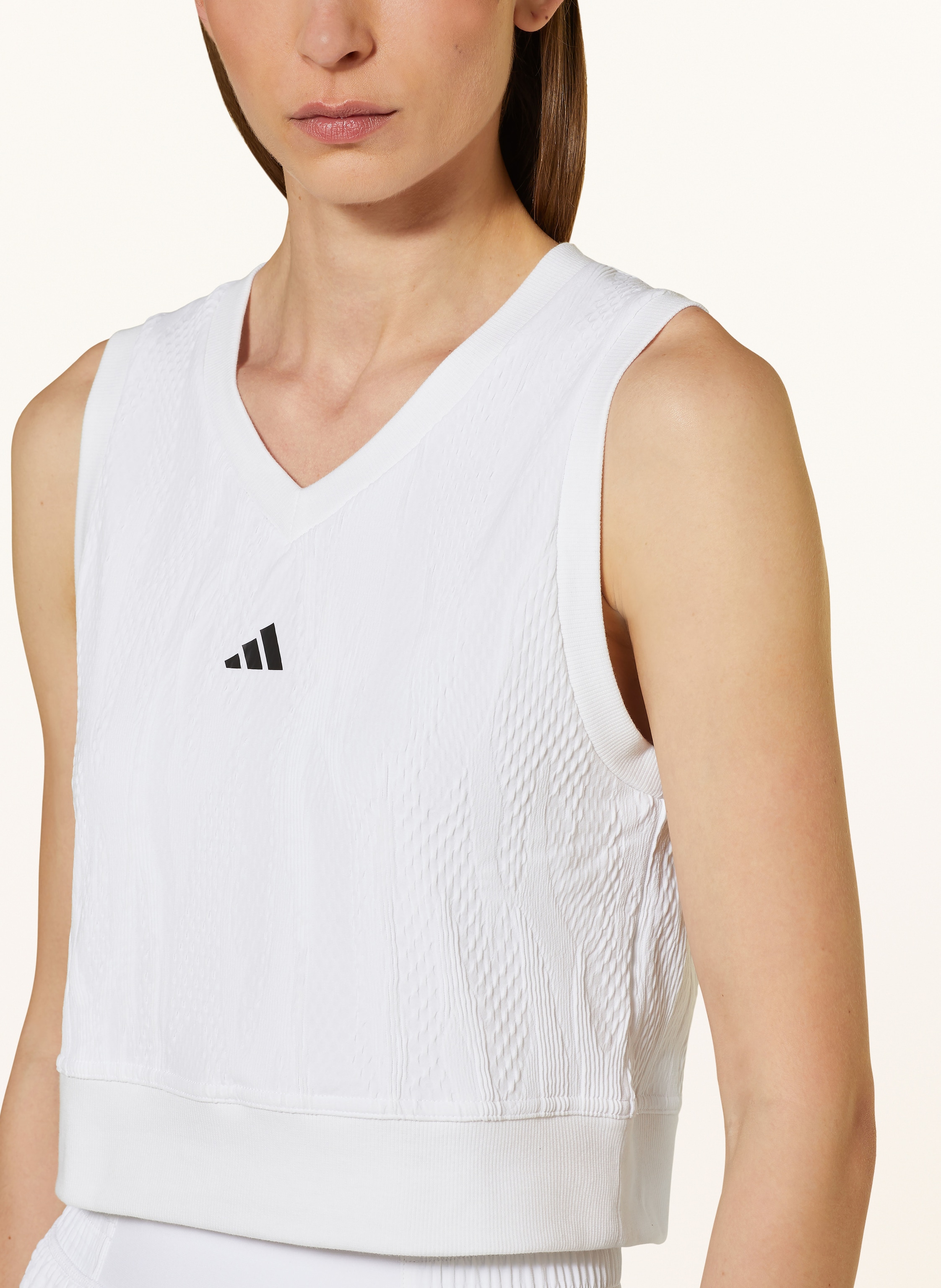 Thumbnail - Adidas Cropped-Top Pro weiss