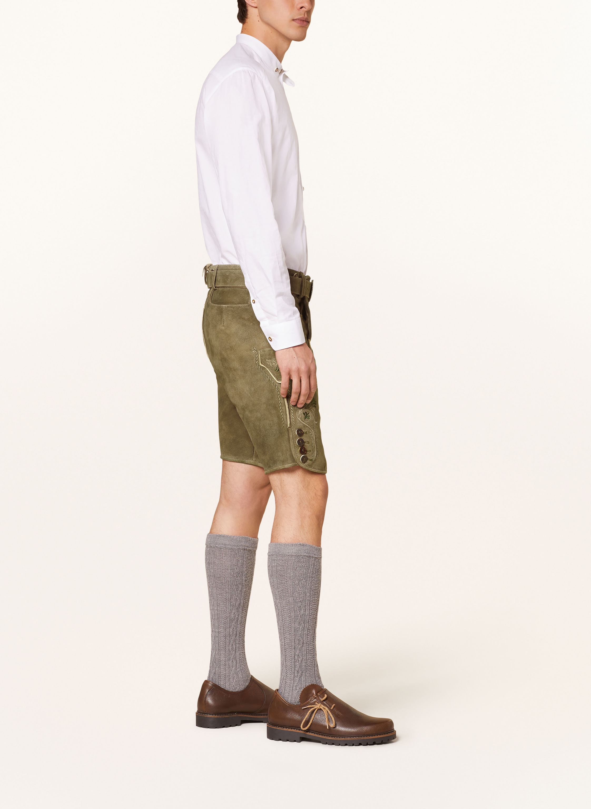 Thumbnail - Hirscher Trachten-Lederhose Prien grau