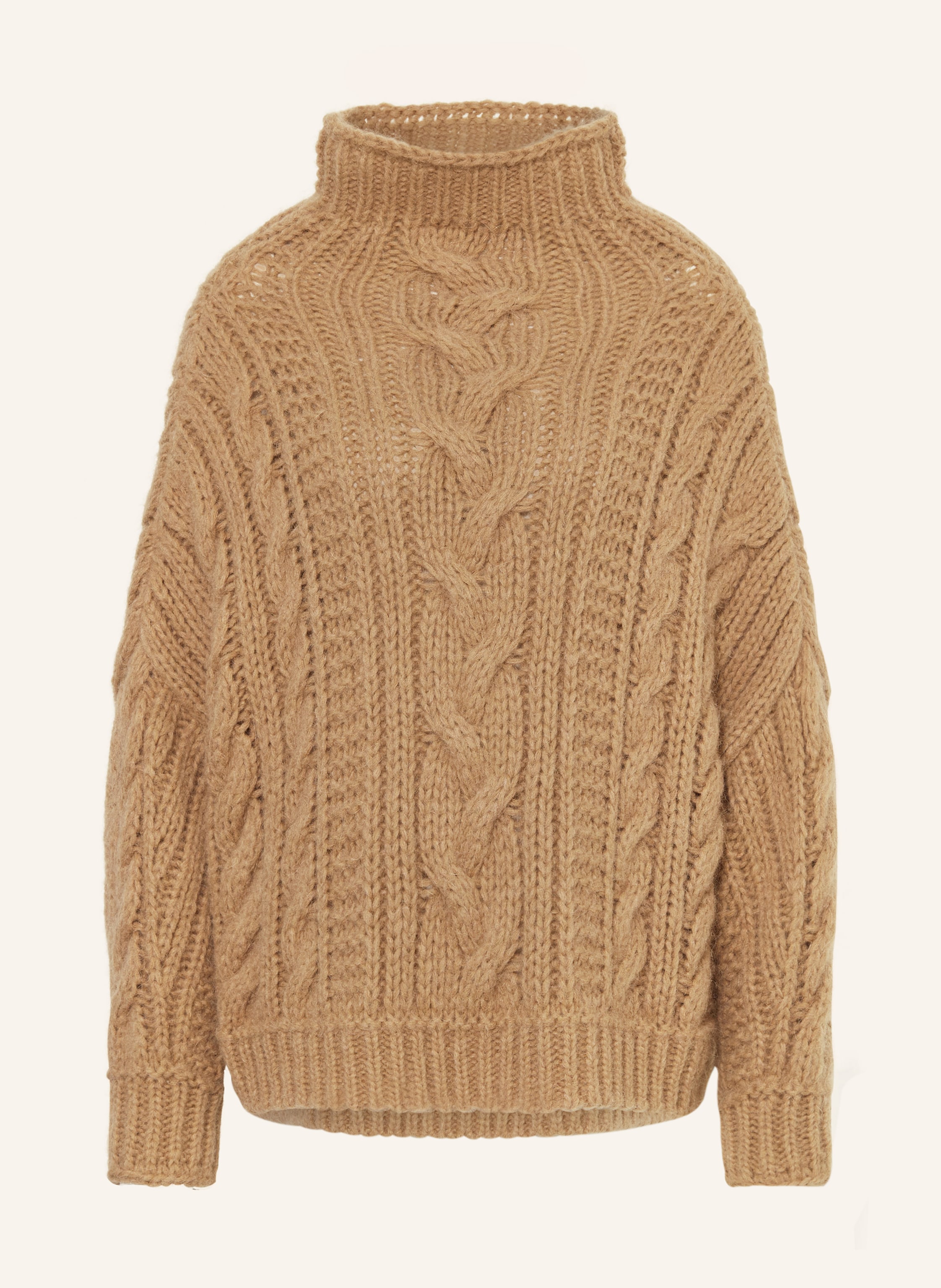 MARC CAIN Oversized sweater in 619 toffee melange