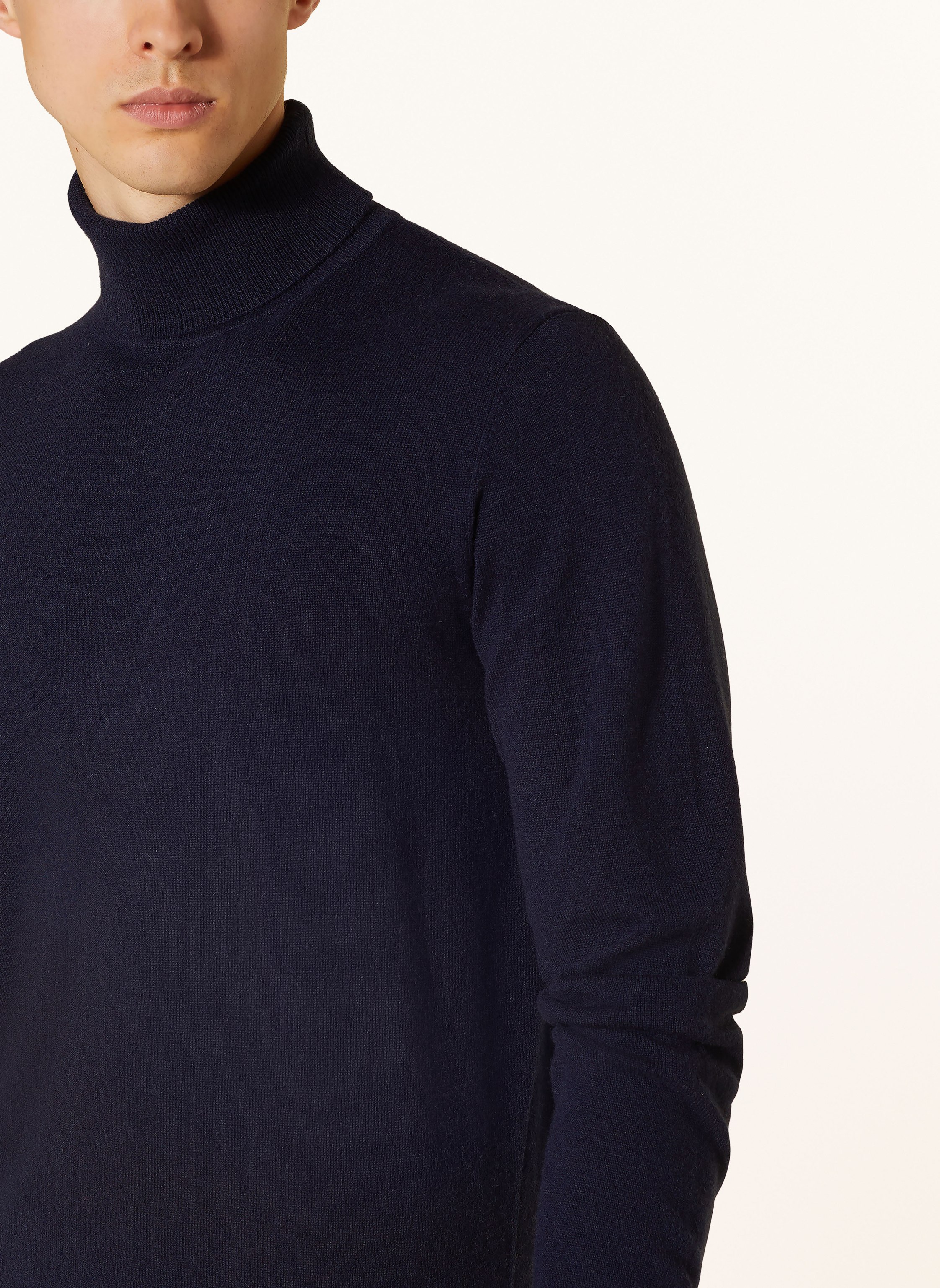 Thumbnail - Strokesman's Rollkragenpullover Aus Cashmere blau