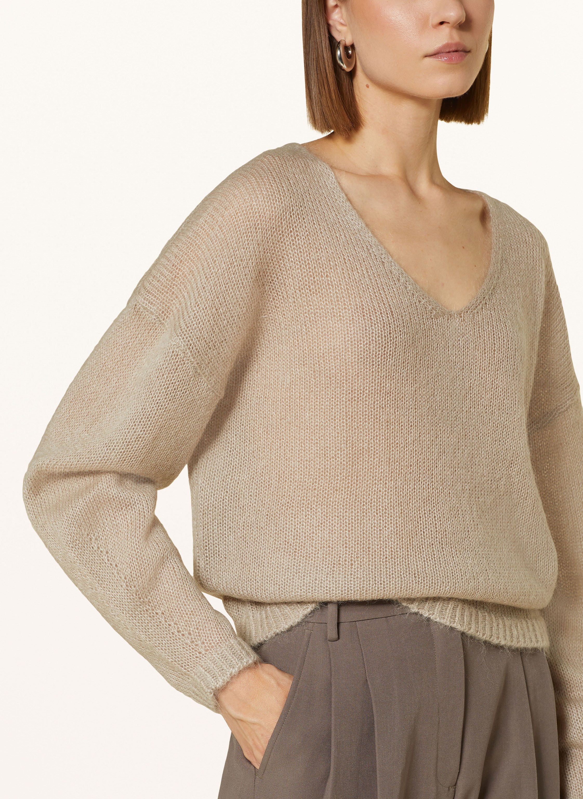 Thumbnail - Mrs & Hugs Pullover Mit Mohair beige