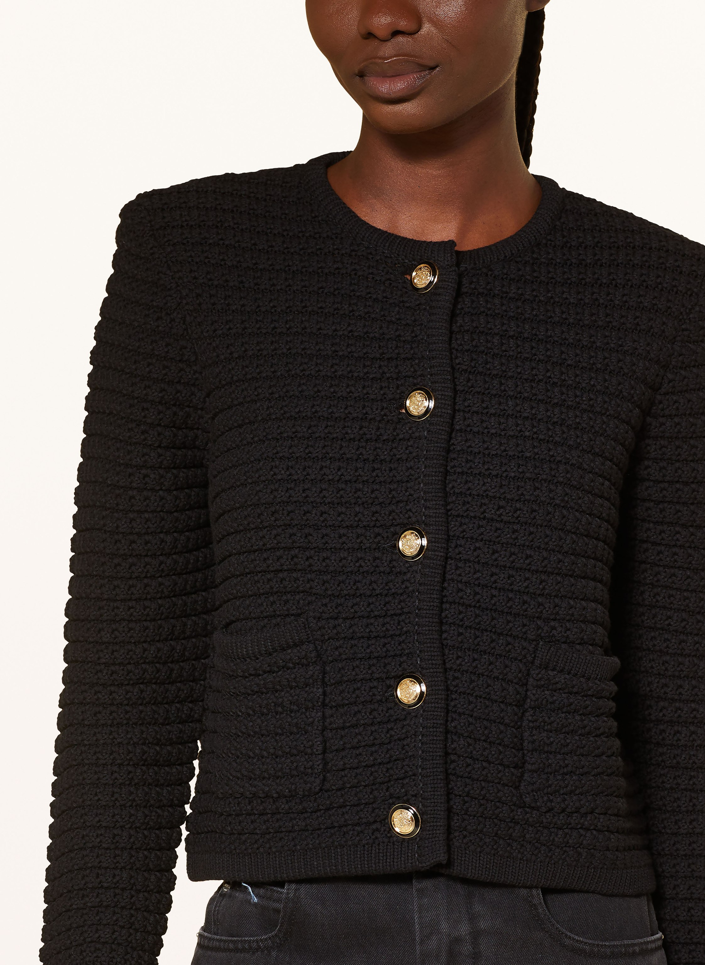 Thumbnail - Ba&Sh Strickjacke Gaspard schwarz