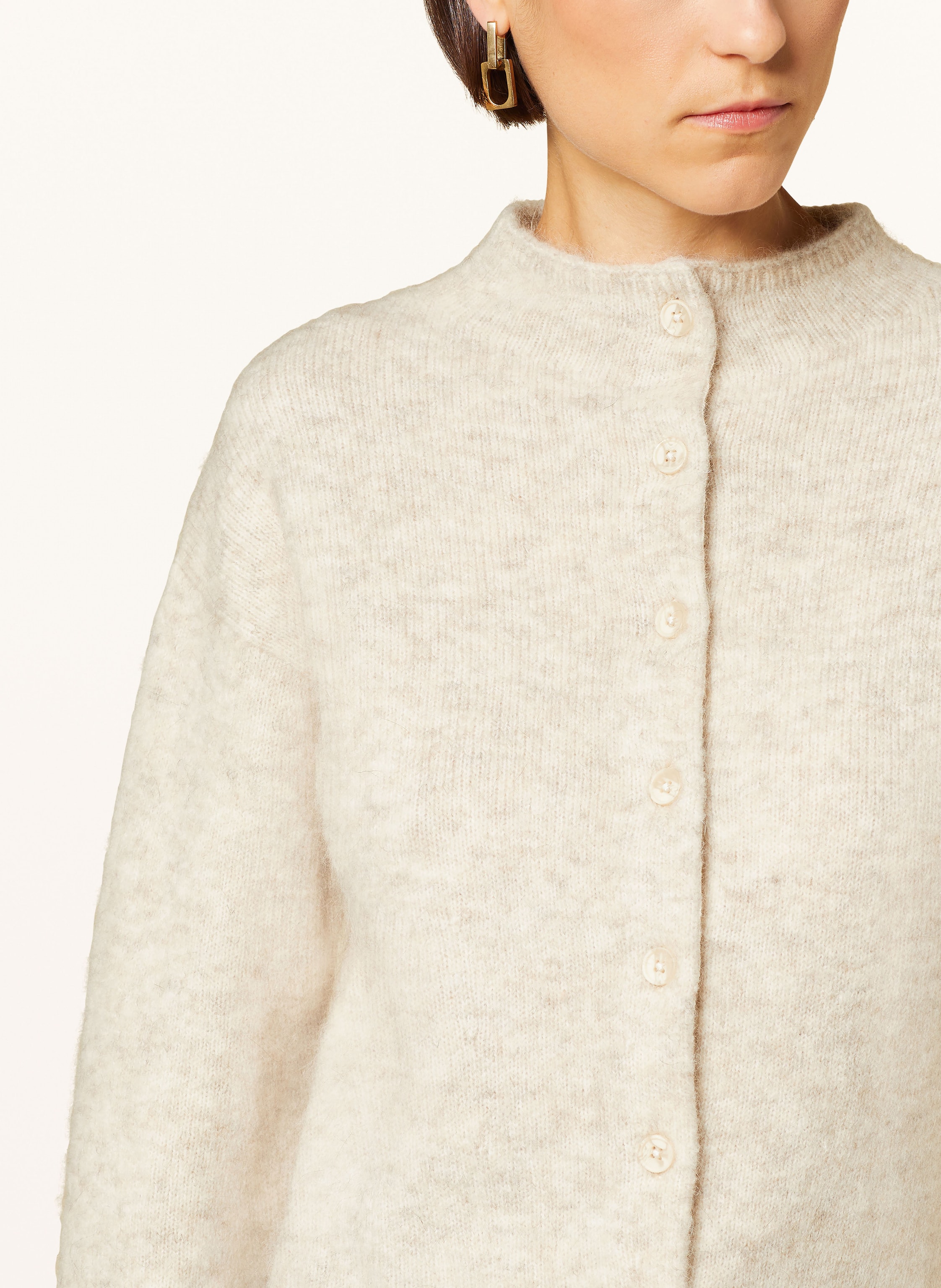 Thumbnail - Mrs & Hugs Strickjacke Mit Mohair beige