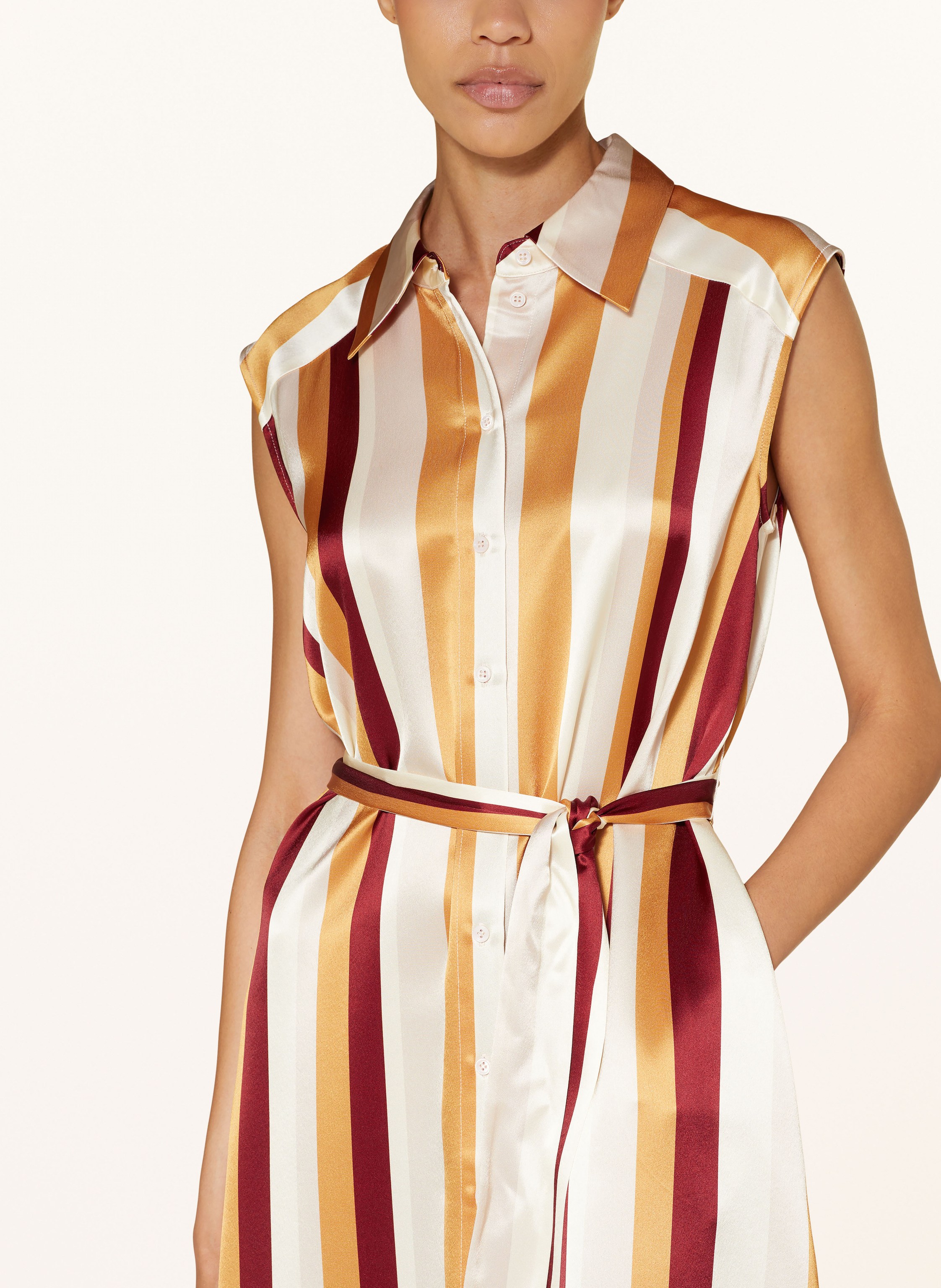 Thumbnail - Mrs & Hugs Hemdblusenkleid Aus Satin beige