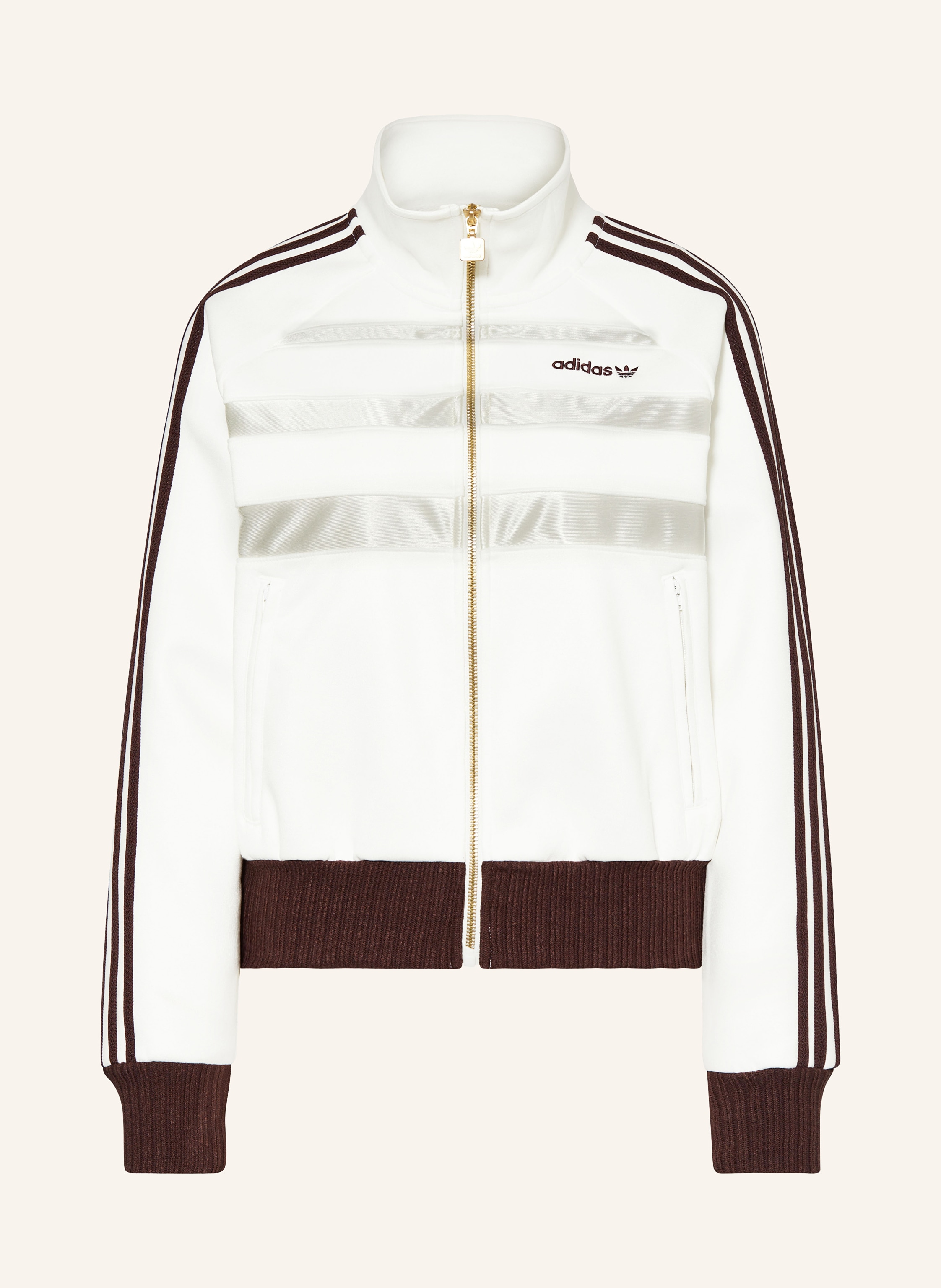 White and gold adidas jacket discount