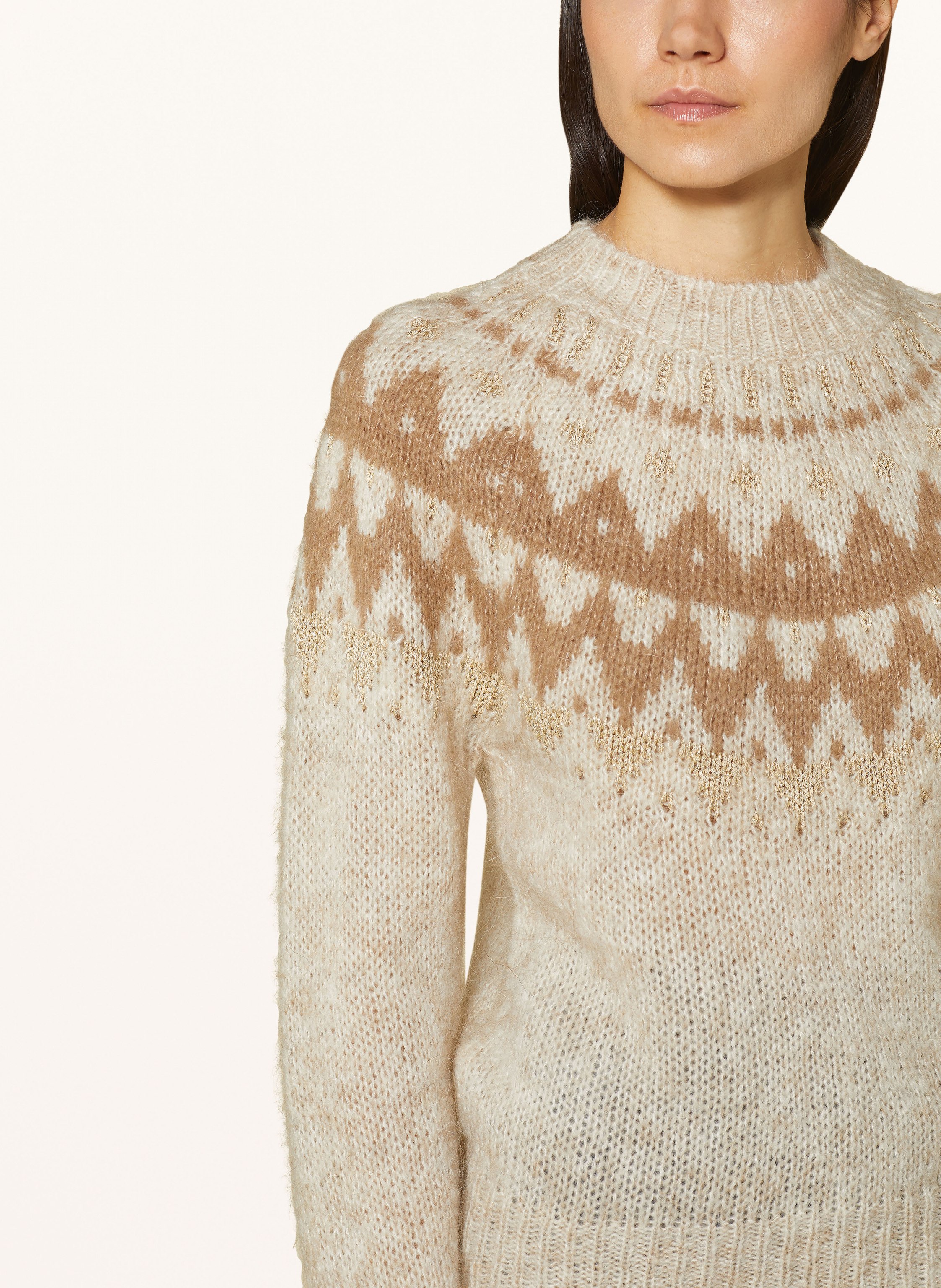 Thumbnail - Darling Harbour Pullover Mit Glitzergarn beige
