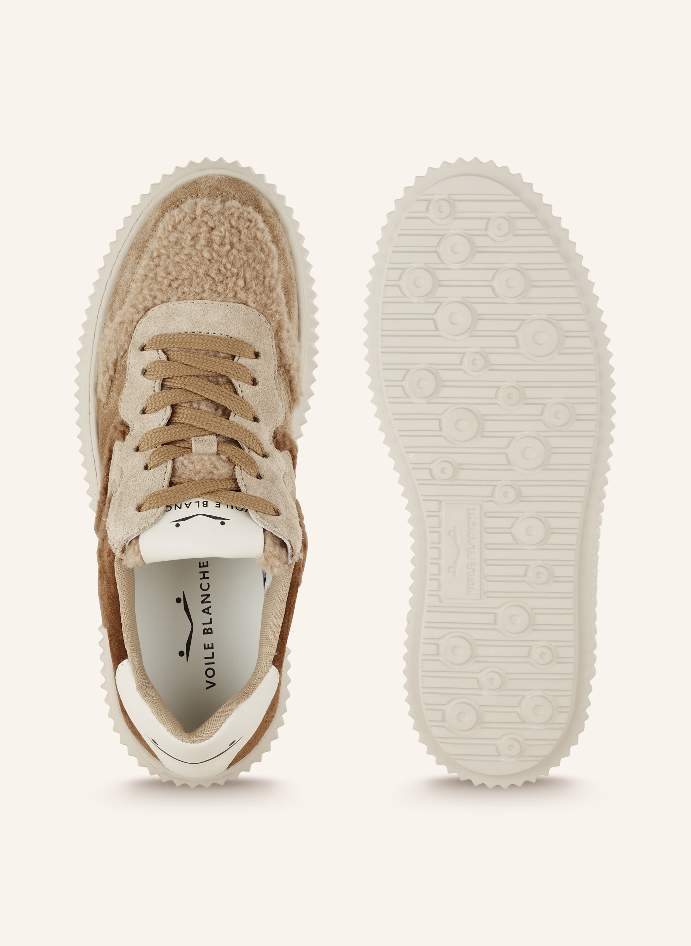 Thumbnail - Voile Blanche Sneaker Laura Mit Teddyfell braun