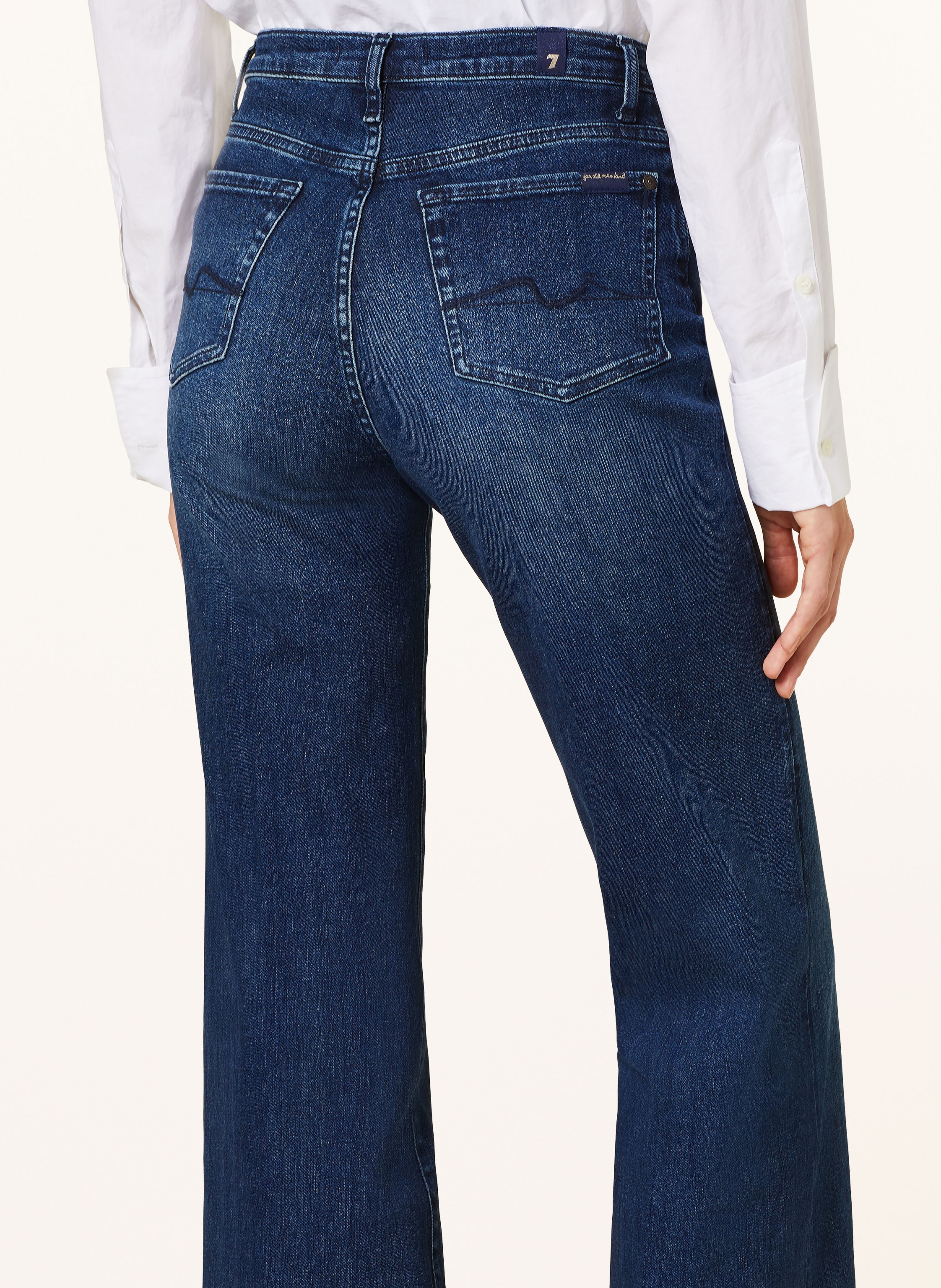 Thumbnail - 7 For All Mankind Flared Jeans Modern Dojo blau