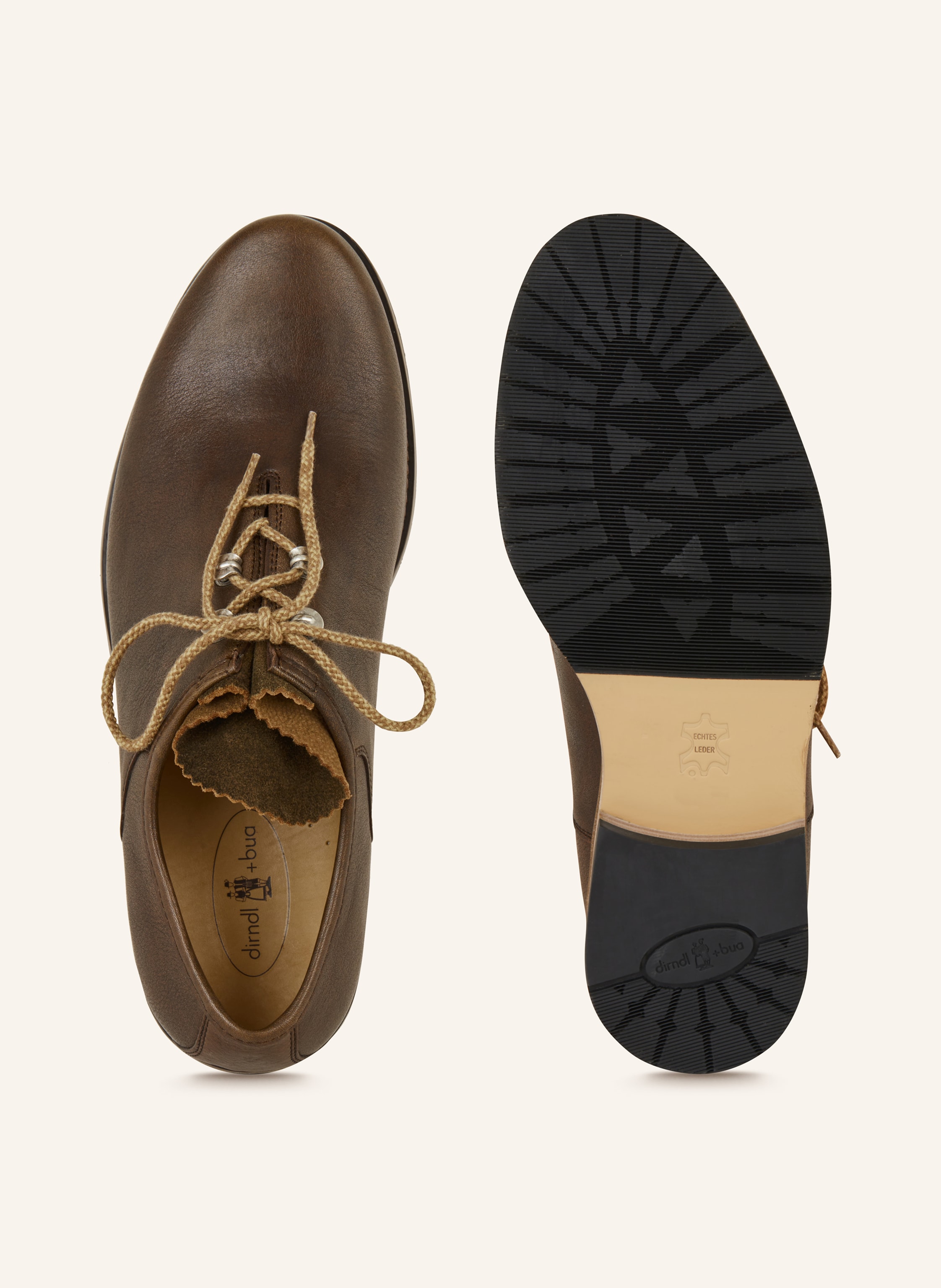 Thumbnail - Dirndl & Bua Trachten-Schnürer Santiago braun