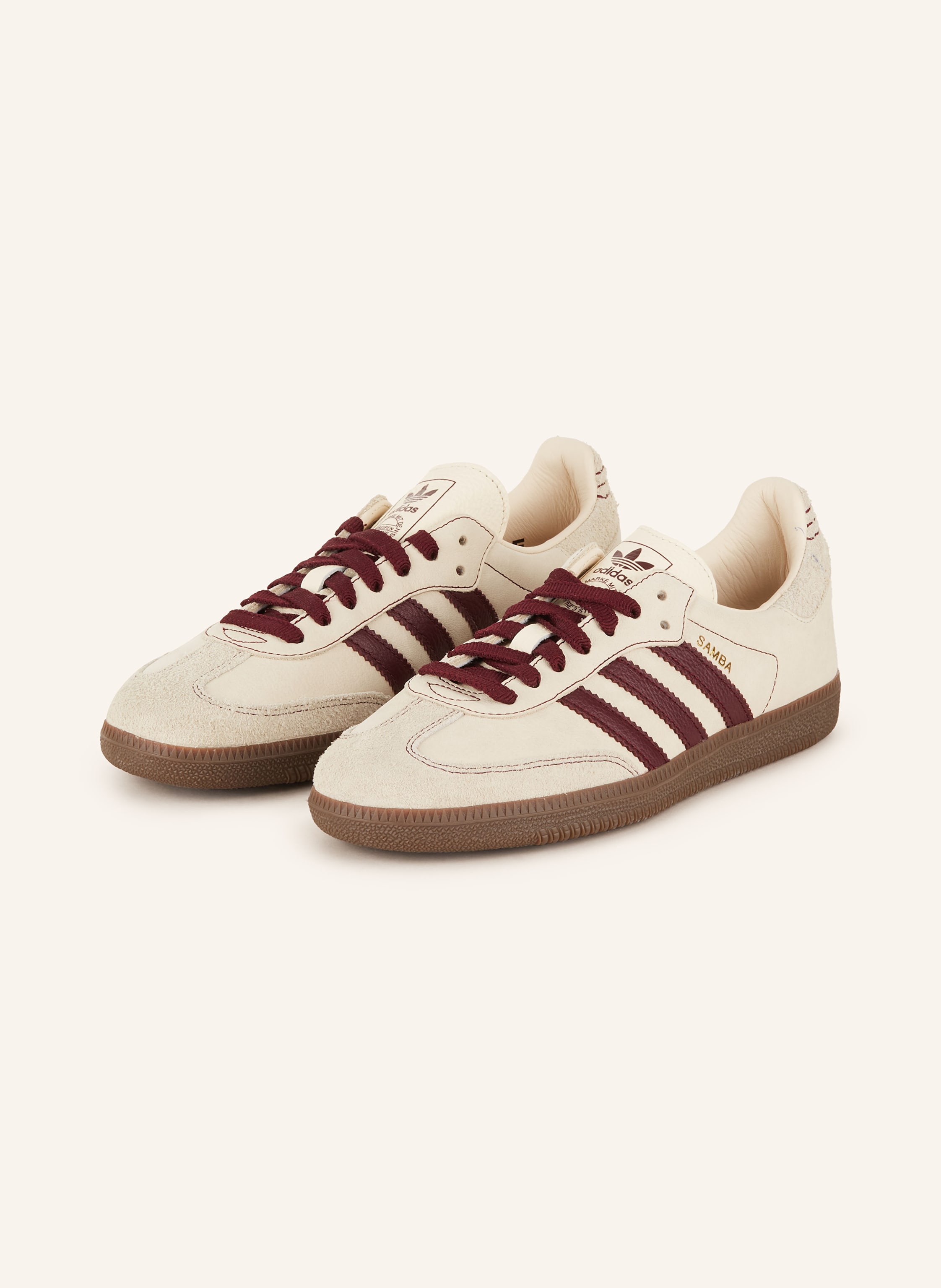 adidas Originals Sneaker SAMBA OG in beige dunkelrot braun